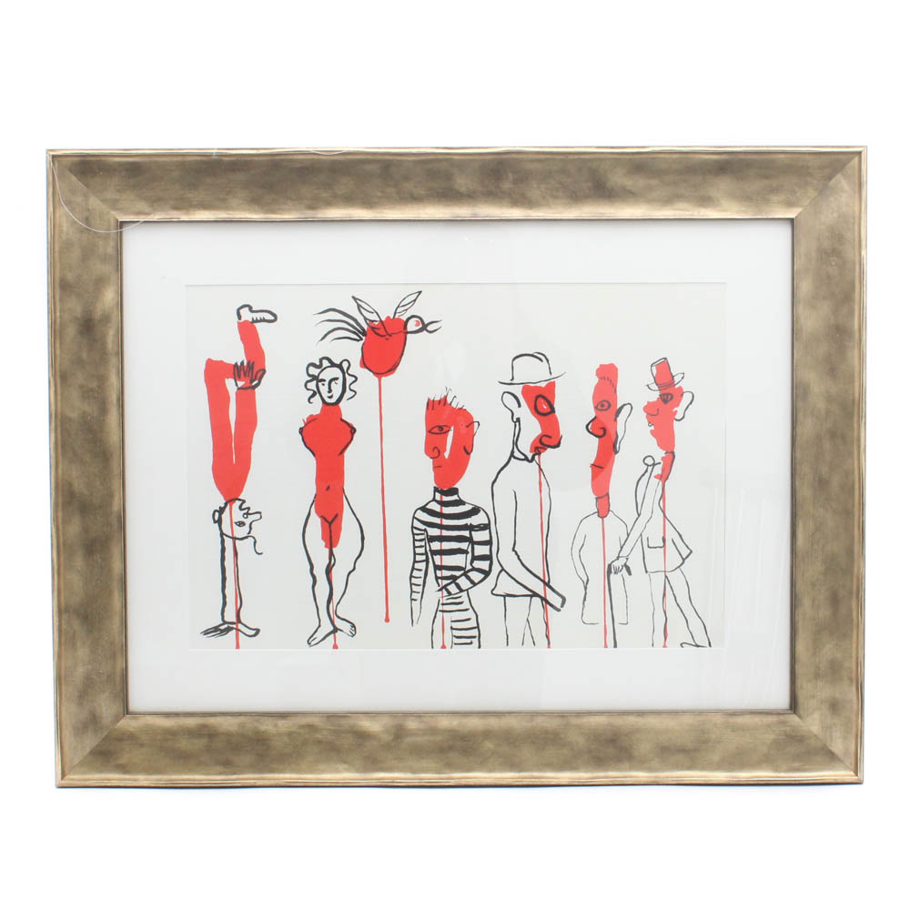 Alexander Calder Double Page Lithograph from "Derrière le Miroir"