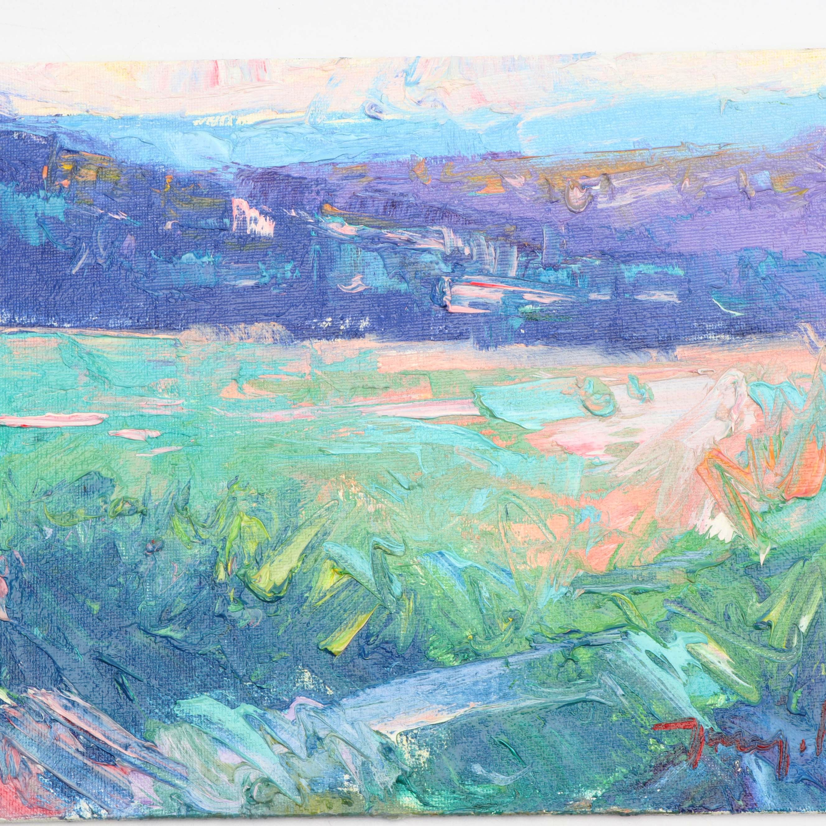 Four Jose Trujillo Impressionistic Mountain Oil Paintings