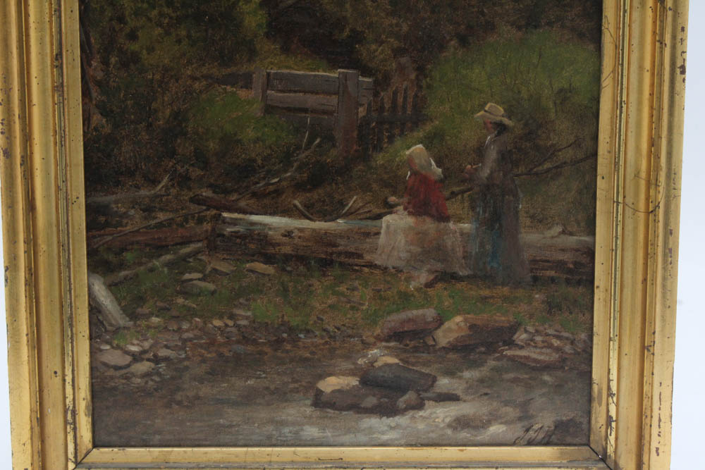 John Hammer Oil Painting "Resting by the Brook"