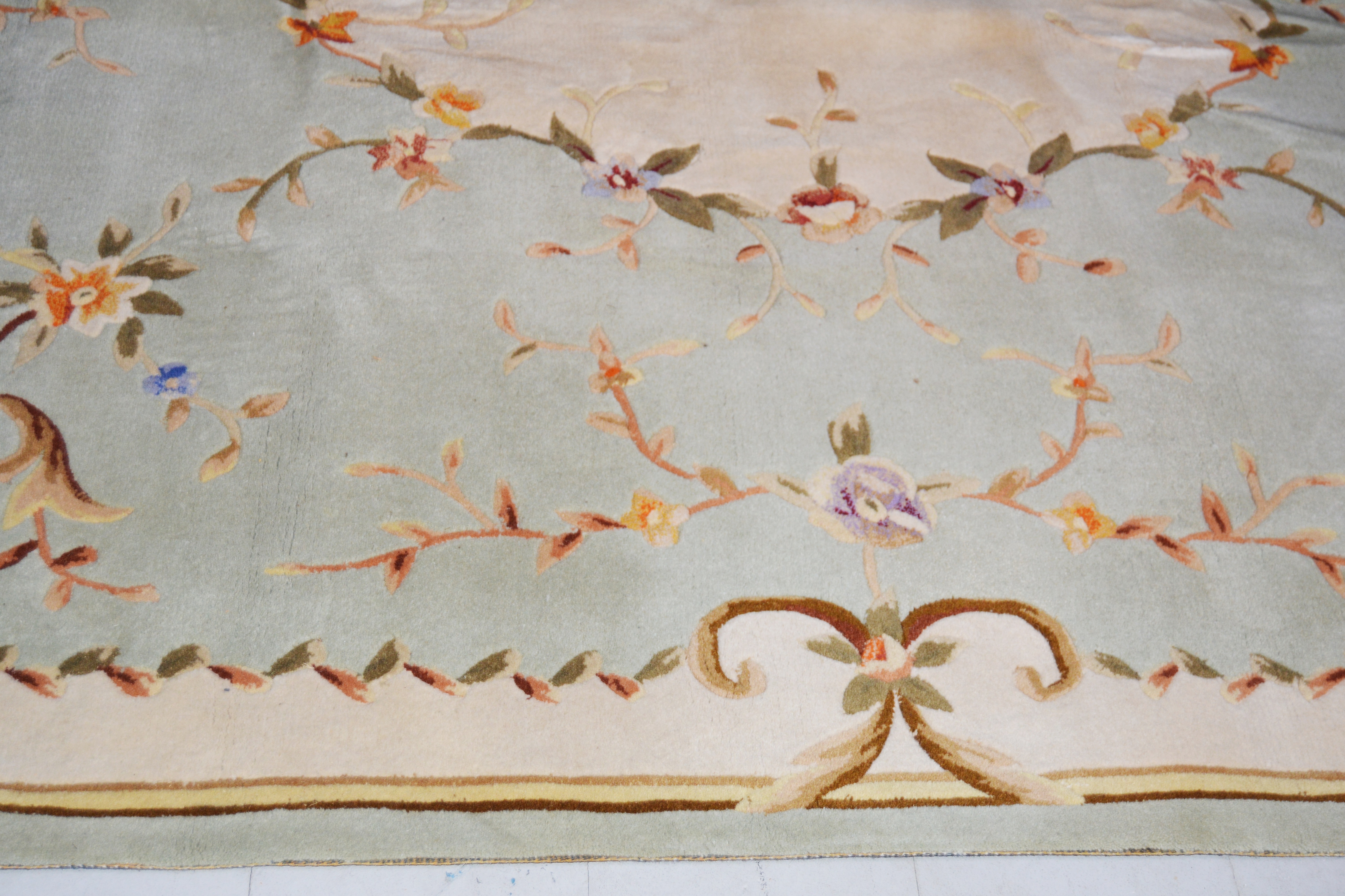 Tufted Nourison Juliette Aubusson Collection Carved Wool Area Rug