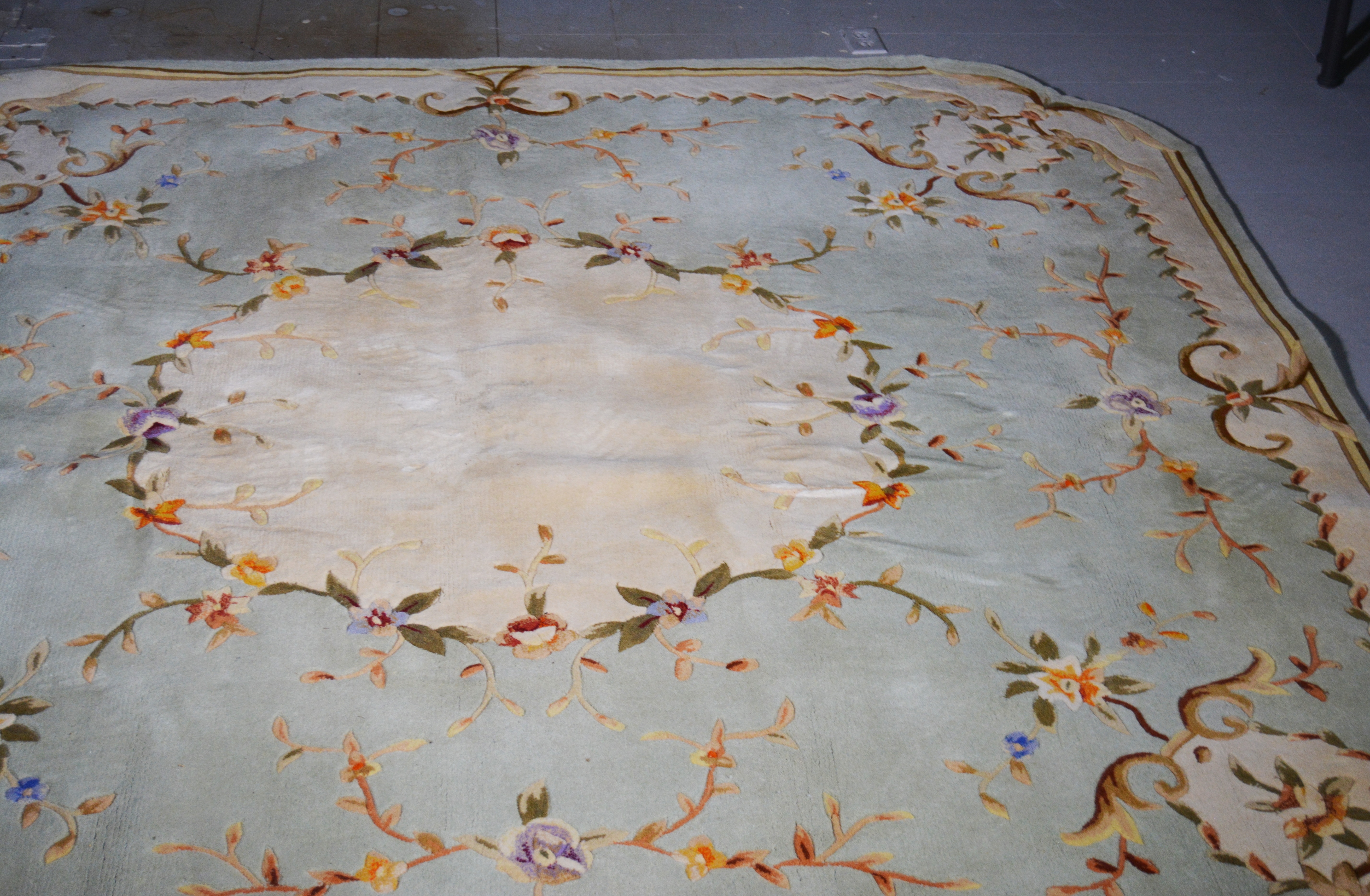 Tufted Nourison Juliette Aubusson Collection Carved Wool Area Rug