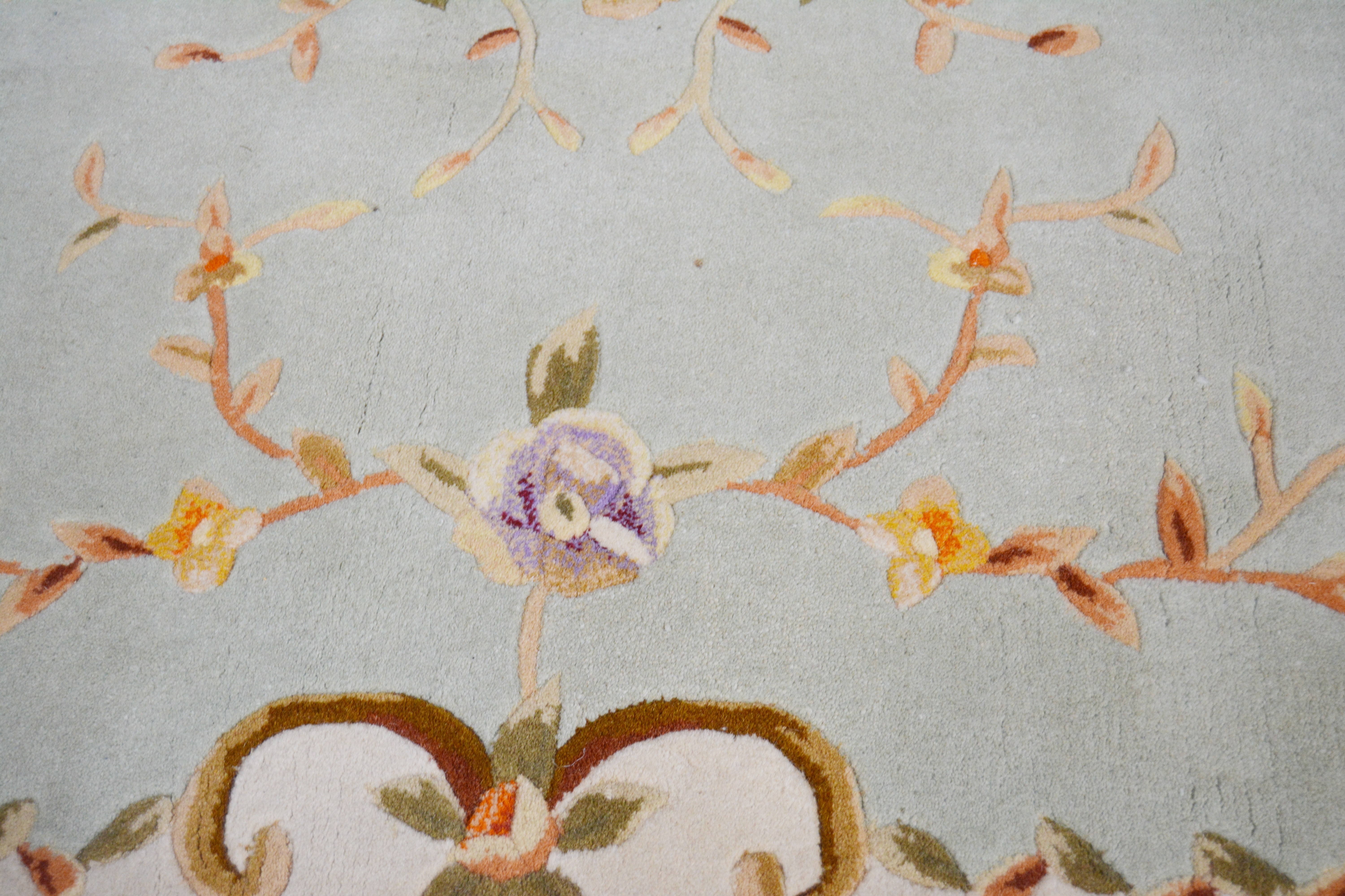 Tufted Nourison Juliette Aubusson Collection Carved Wool Area Rug