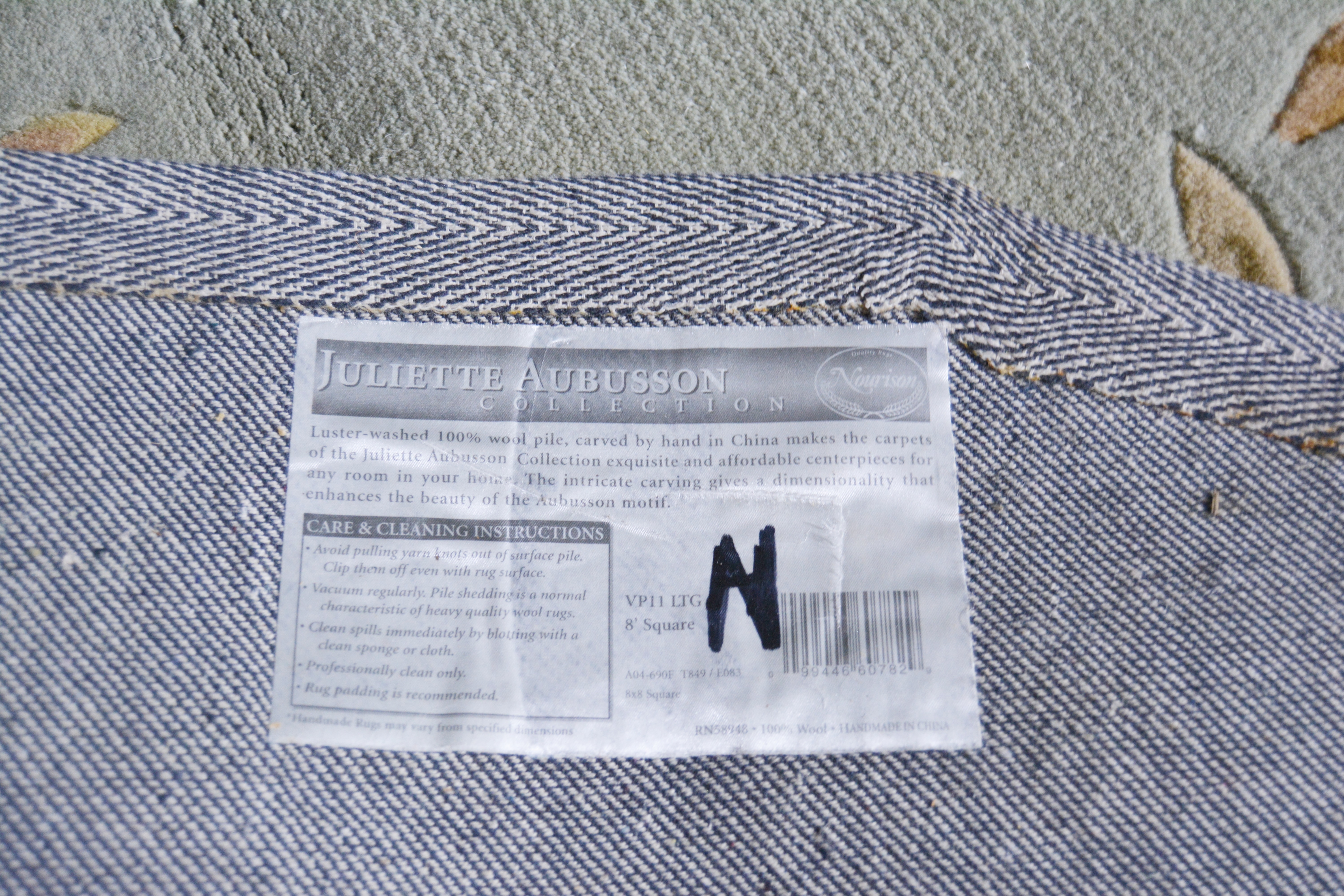 Tufted Nourison Juliette Aubusson Collection Carved Wool Area Rug