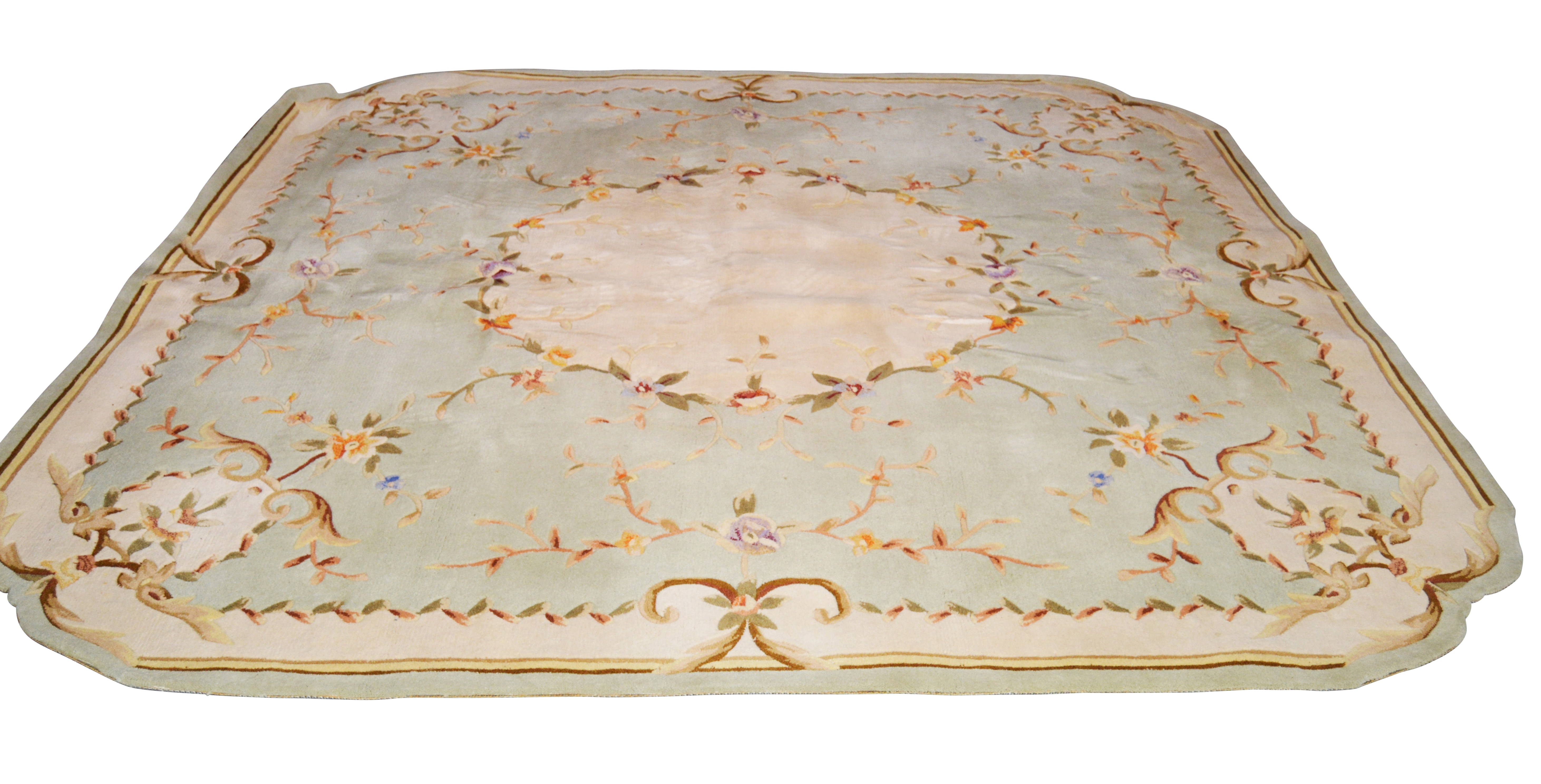 Tufted Nourison Juliette Aubusson Collection Carved Wool Area Rug