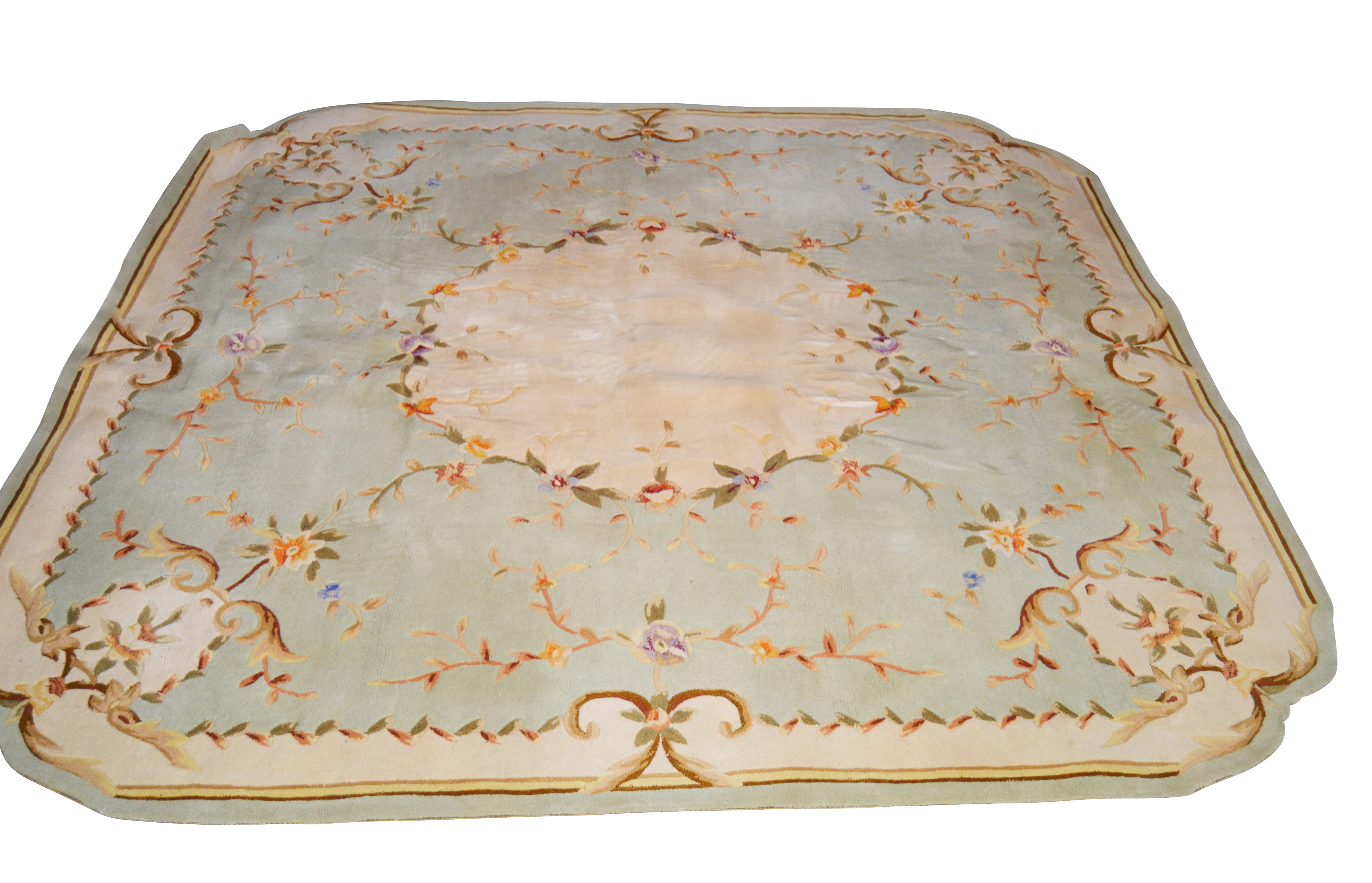 Tufted Nourison Juliette Aubusson Collection Carved Wool Area Rug