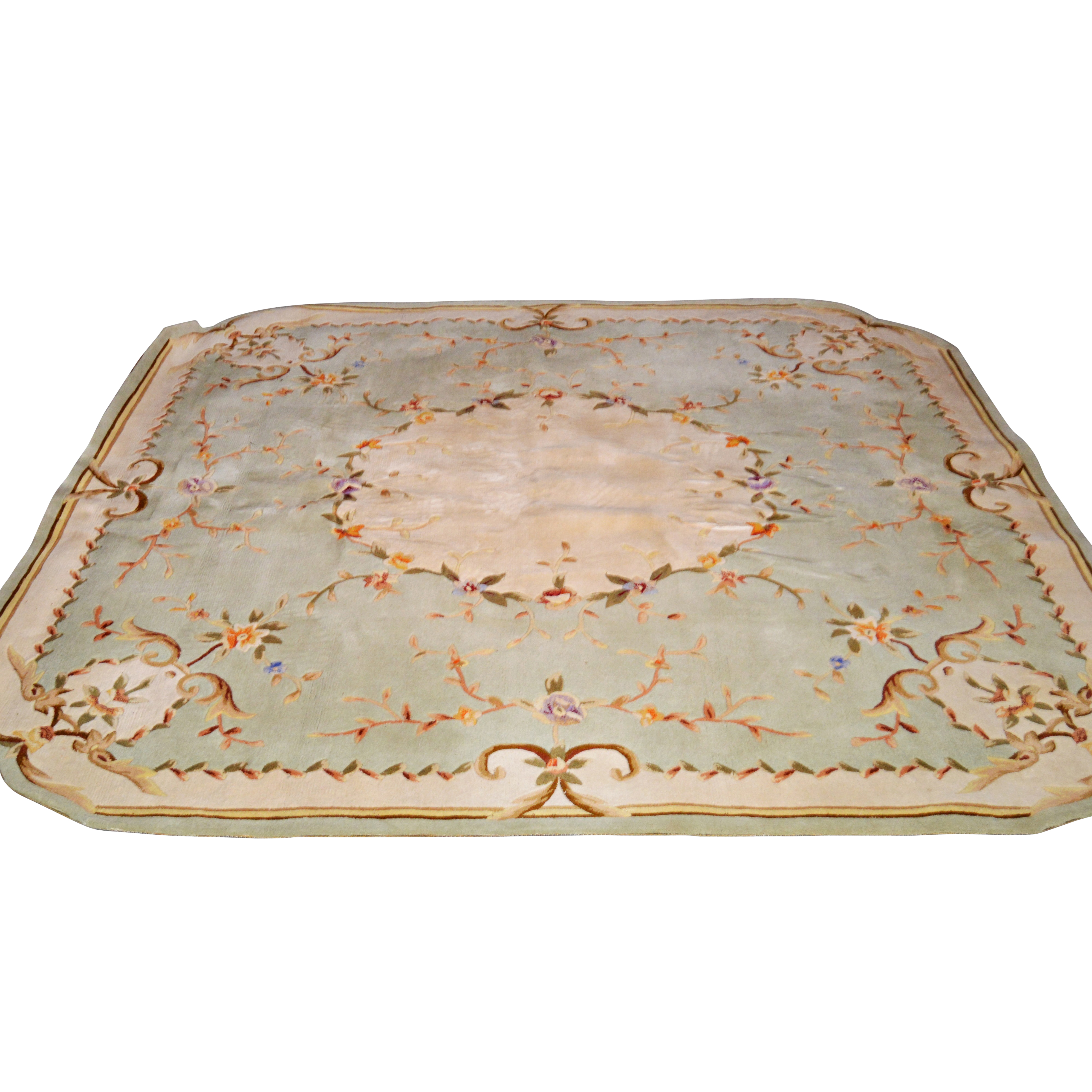 Tufted Nourison Juliette Aubusson Collection Carved Wool Area Rug