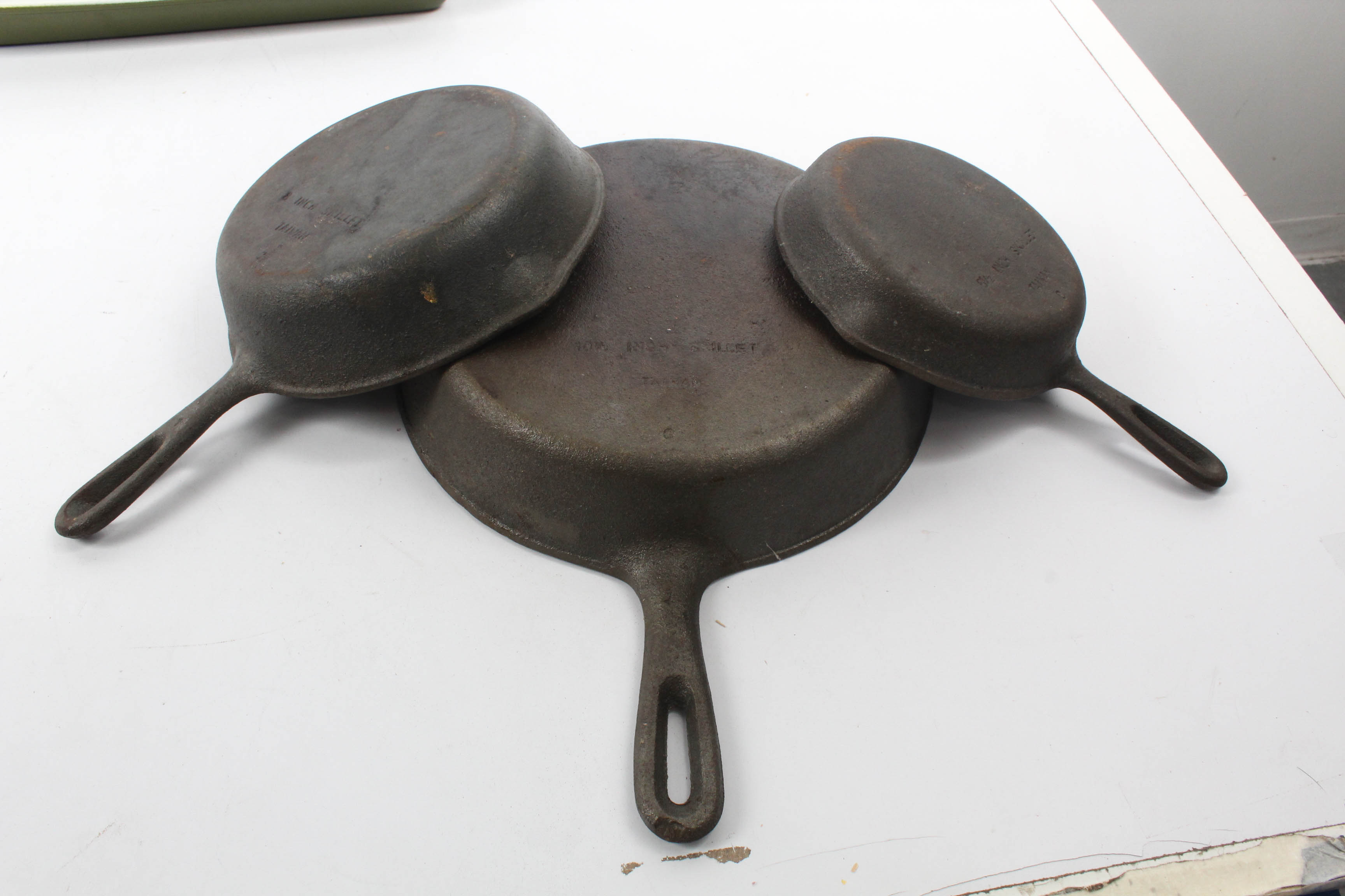 Enameled and Raw Cast Iron Cookware, Mid Century