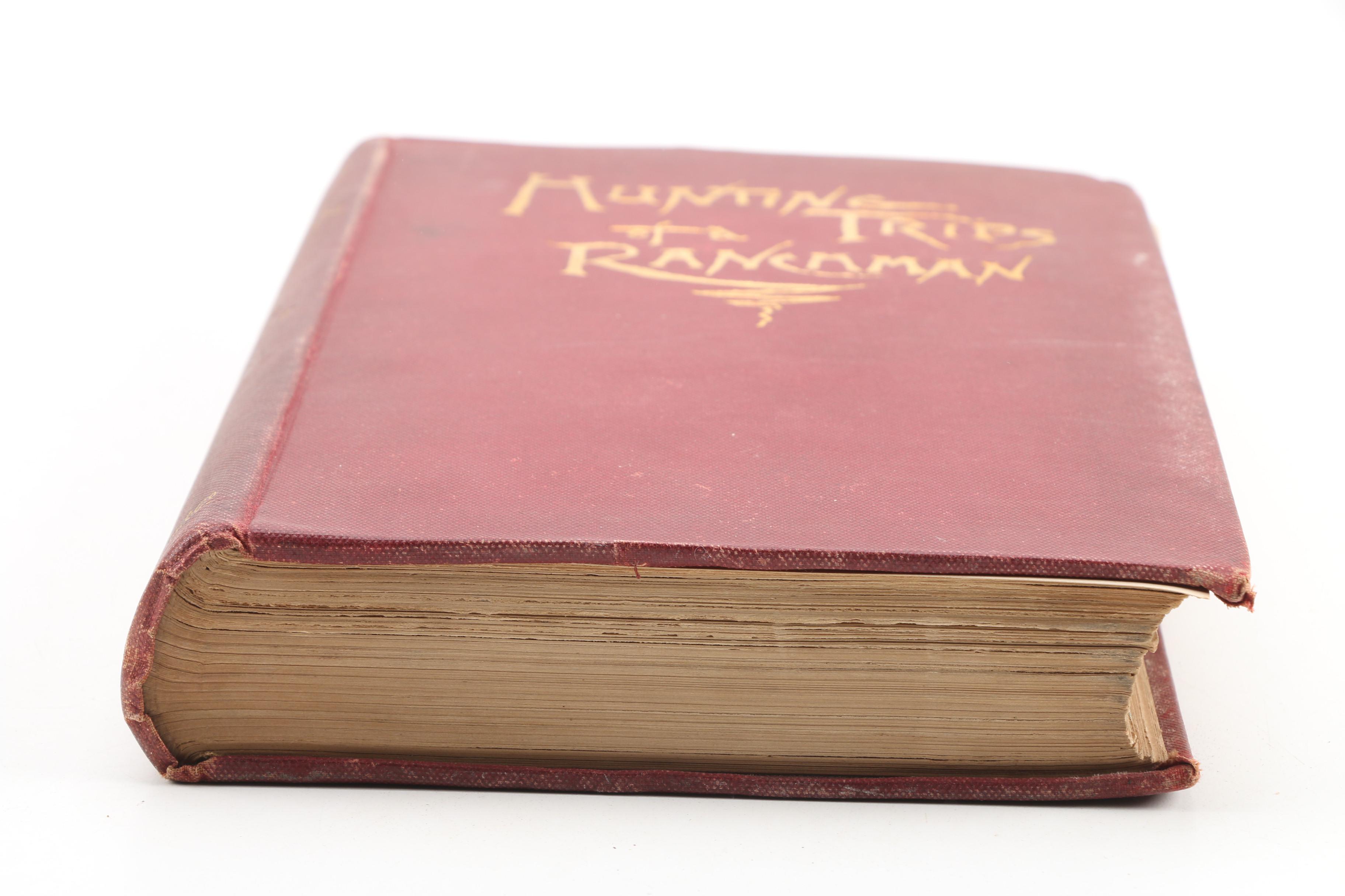 1886 Theodore Roosevelt "Hunting Trips of a Ranchman" First British Edition