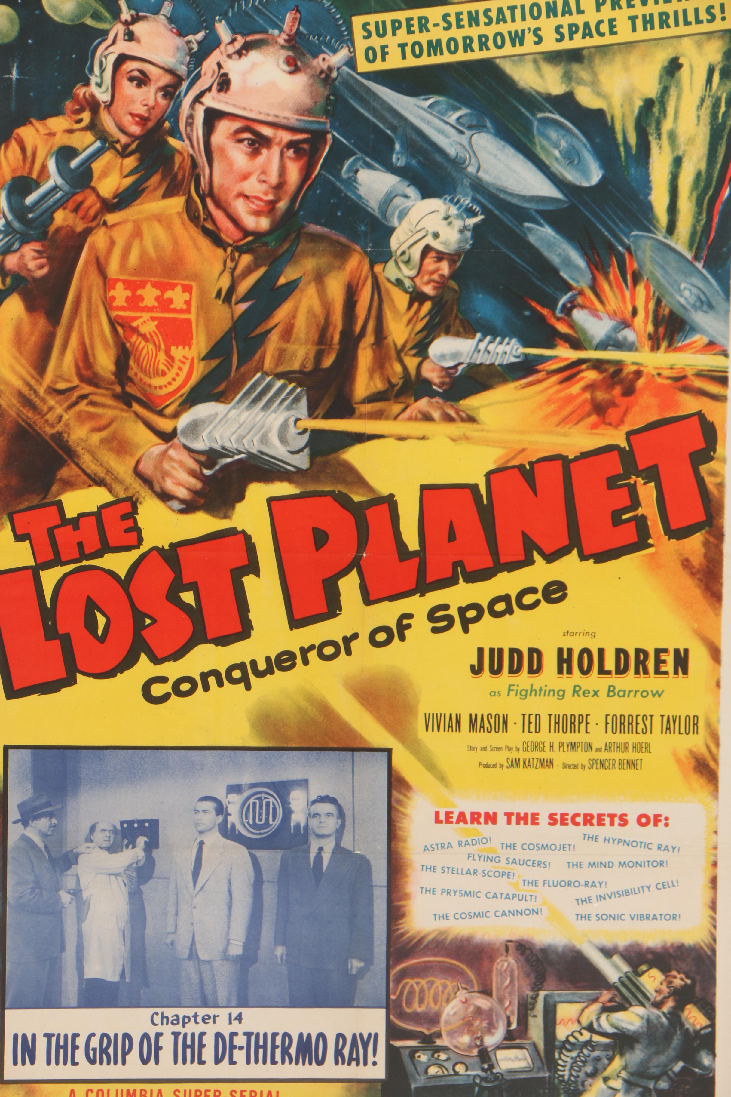 "The Lost Planet" Serial Theatrical Release One Sheet Poster, 1953