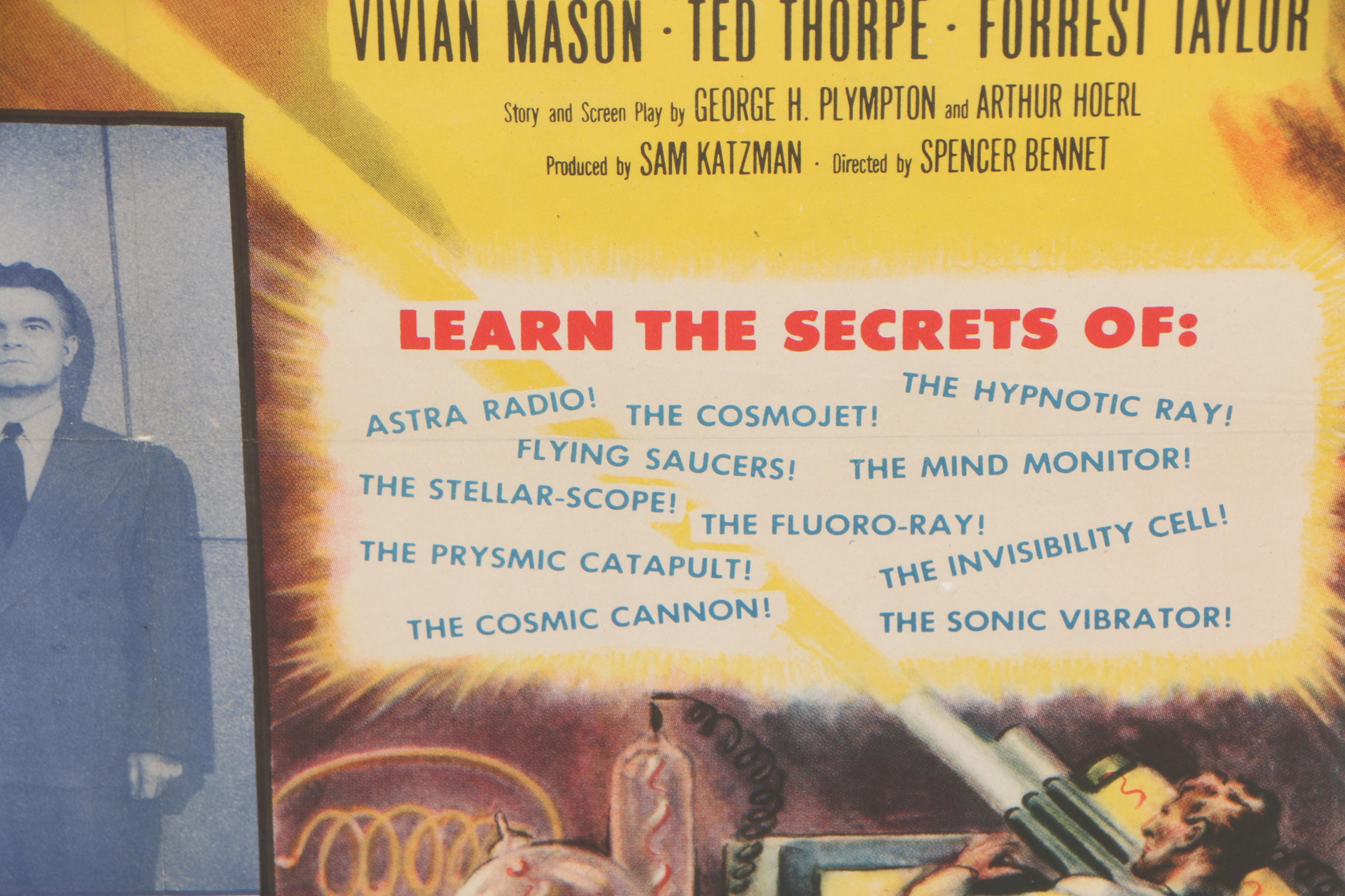 "The Lost Planet" Serial Theatrical Release One Sheet Poster, 1953