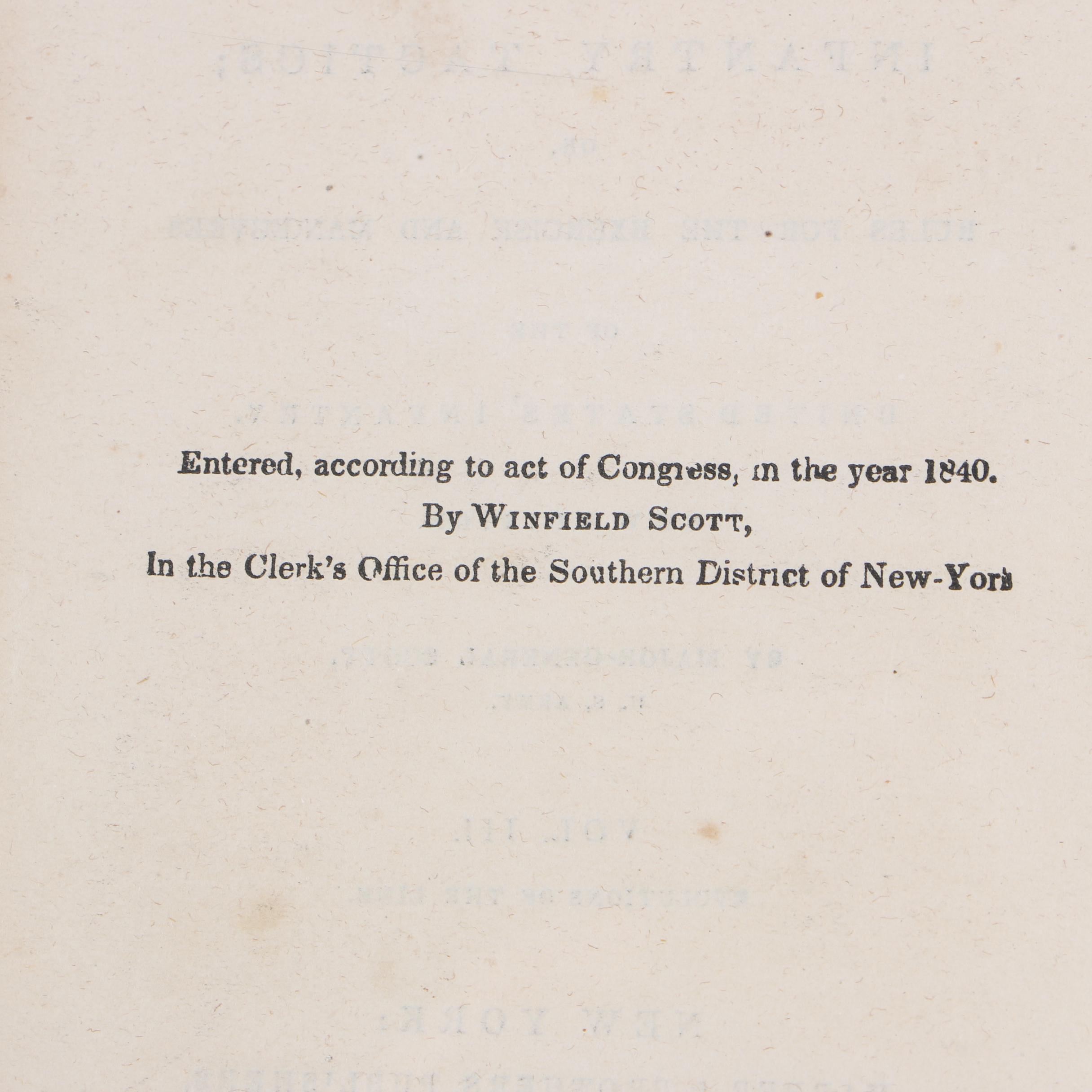 1861 "Infantry Tactics" of Winfield Scott in Three Volumes