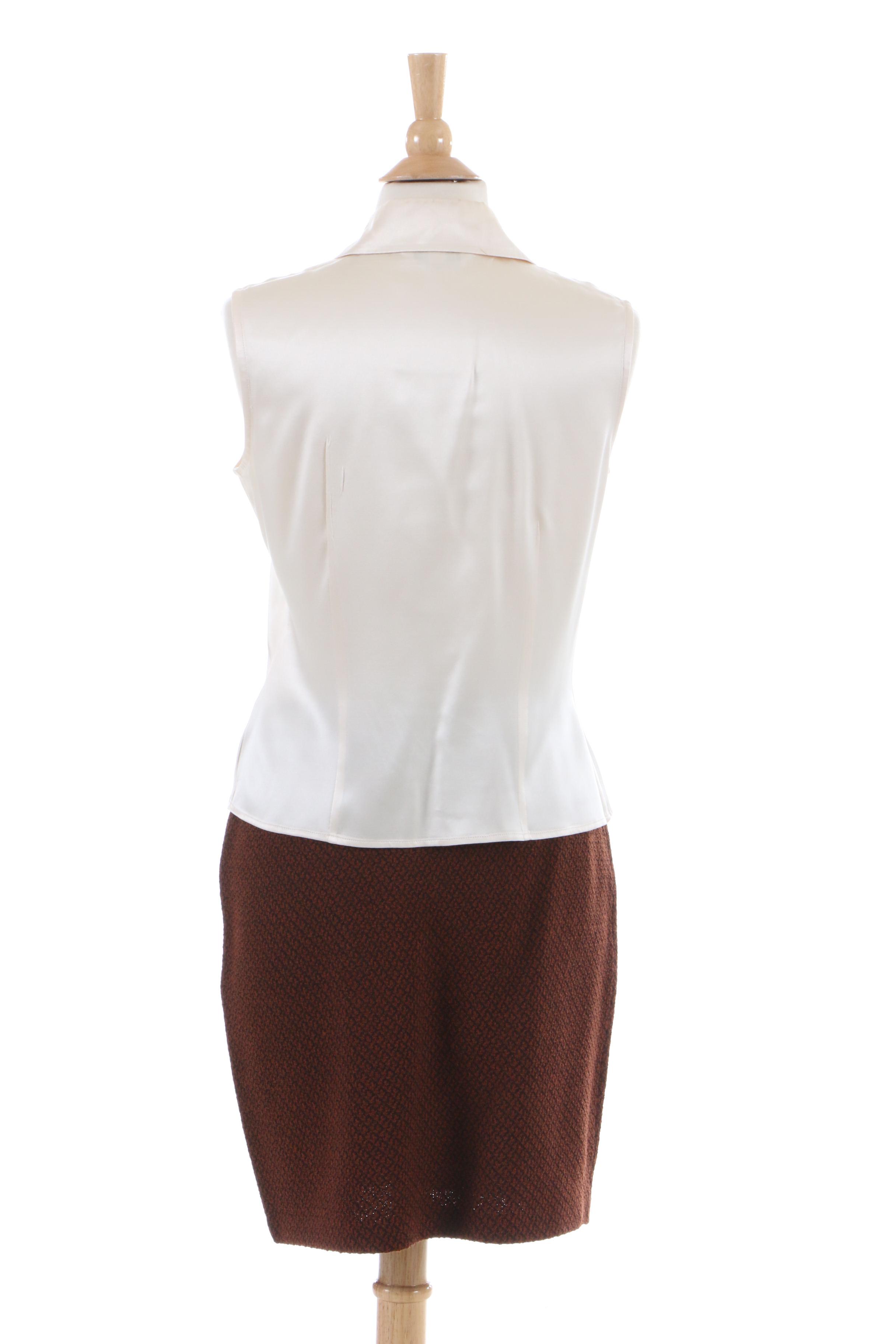 St. John and St. John Collection Knit Suit Separates and Silk Sleeveless Blouse