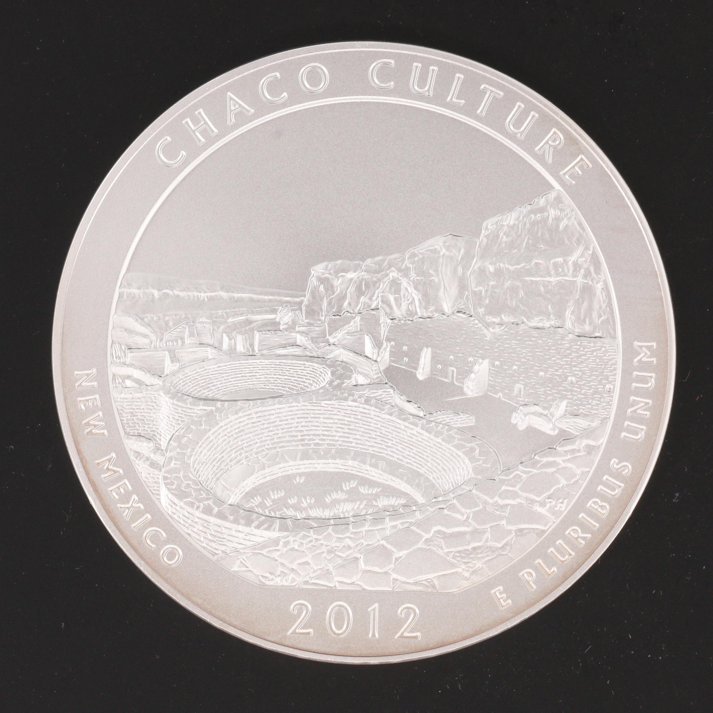 Two America the Beautiful 5 Oz. Fine Silver Bullion Coins