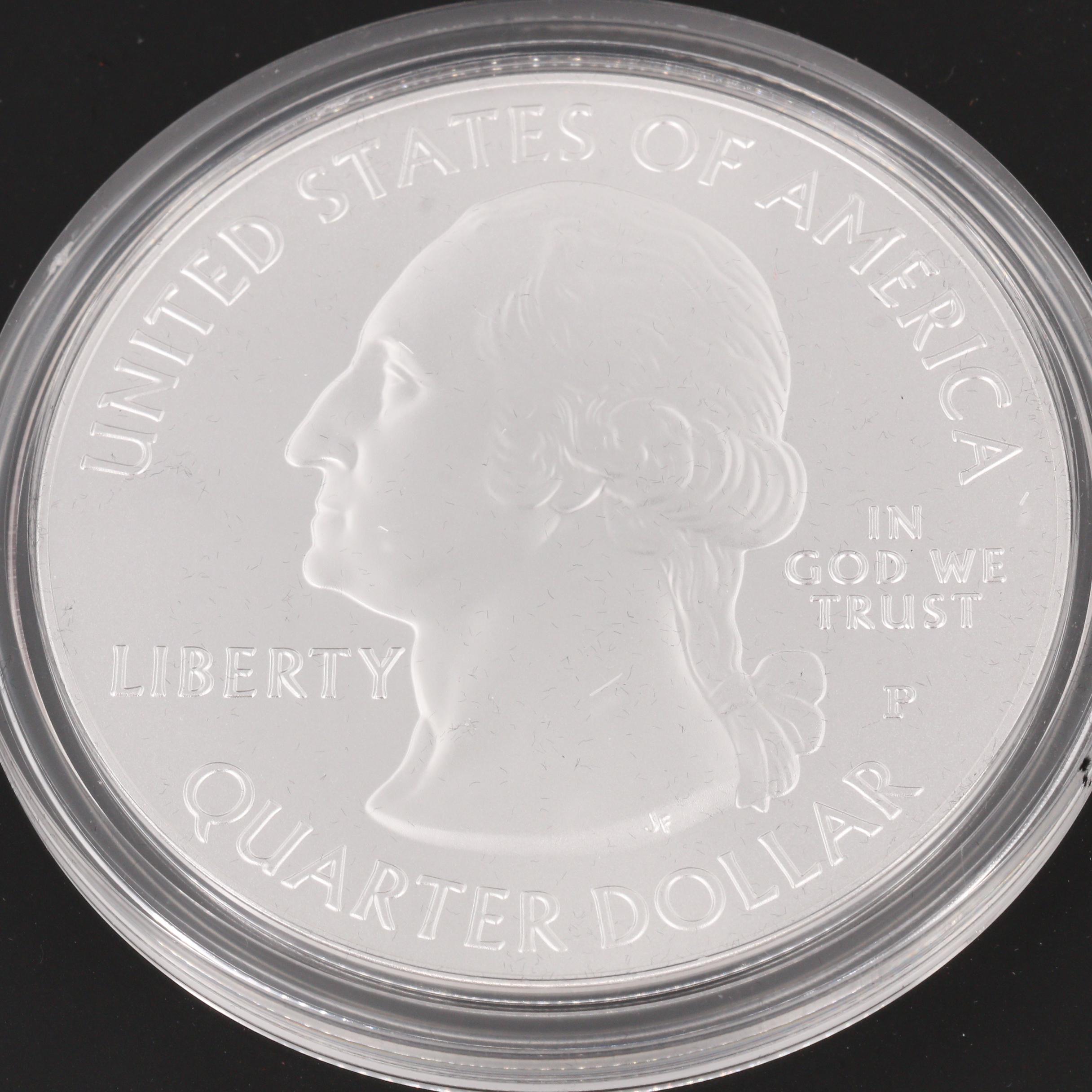 Two America the Beautiful 5 Oz. Fine Silver Bullion Coins