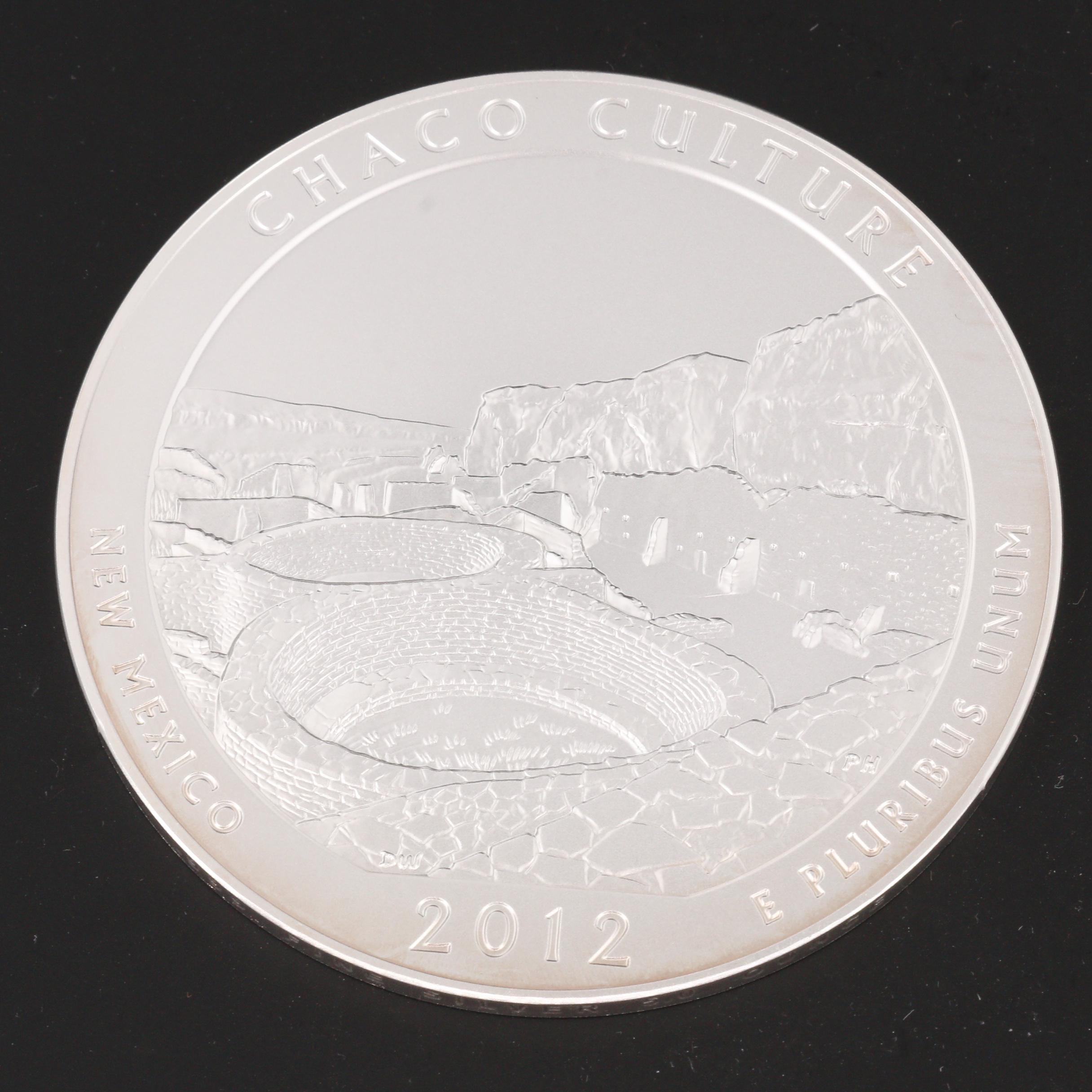 Two America the Beautiful 5 Oz. Fine Silver Bullion Coins