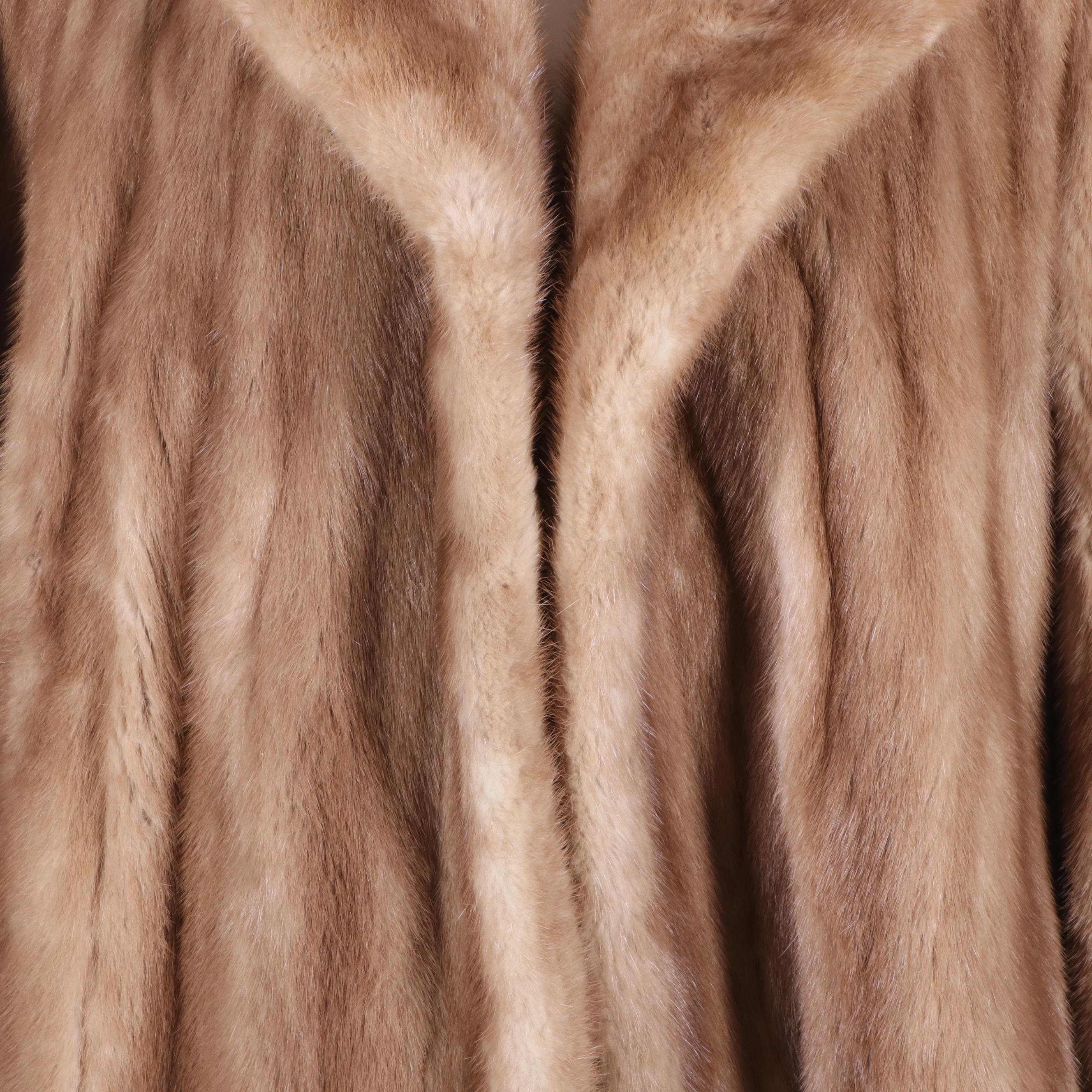 Women's Vintage Revillon Mink Fur Coat and G. Fox & Co. Mink Fur Stole, Vintage