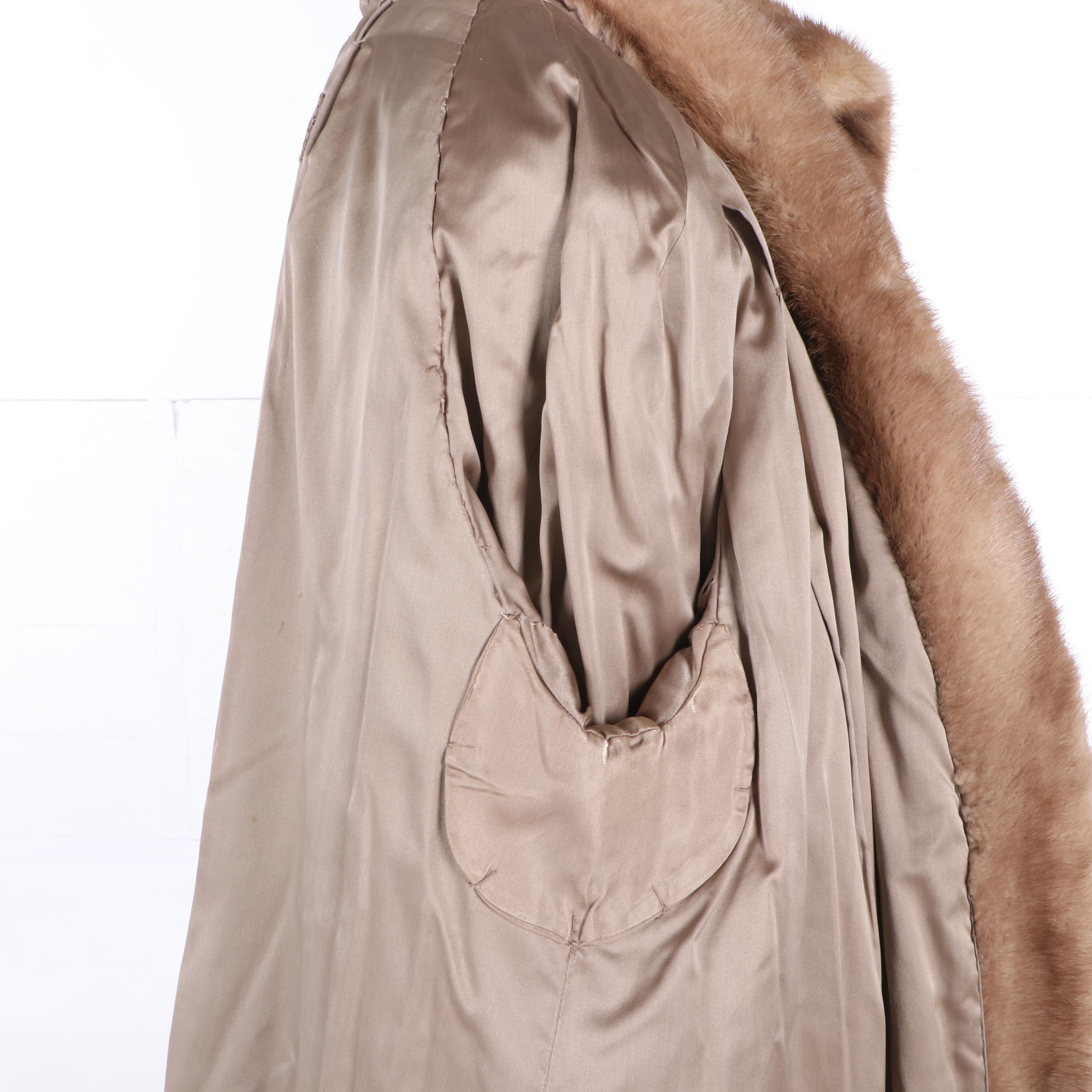 Women's Vintage Revillon Mink Fur Coat and G. Fox & Co. Mink Fur Stole, Vintage