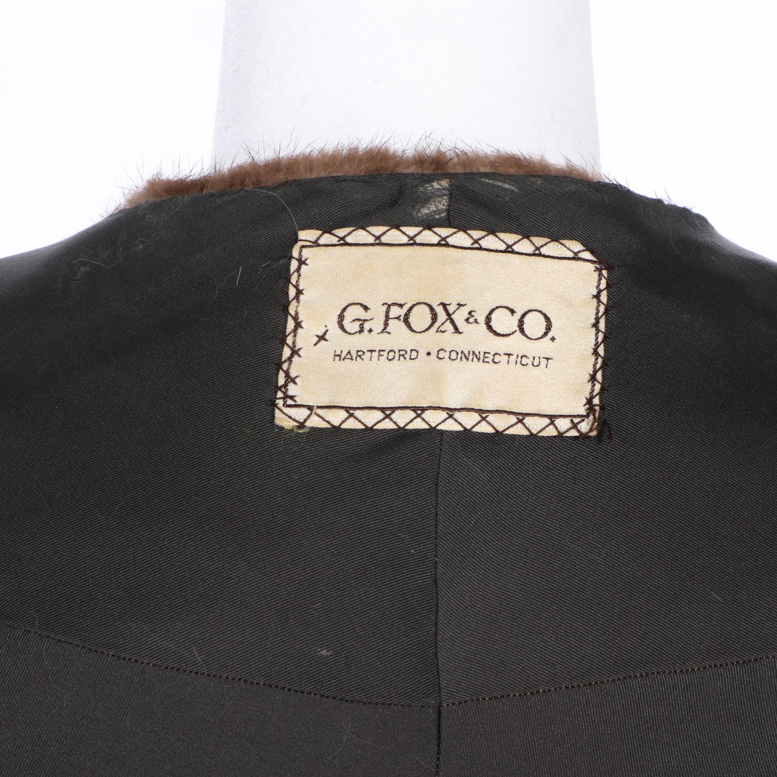 Women's Vintage Revillon Mink Fur Coat and G. Fox & Co. Mink Fur Stole, Vintage