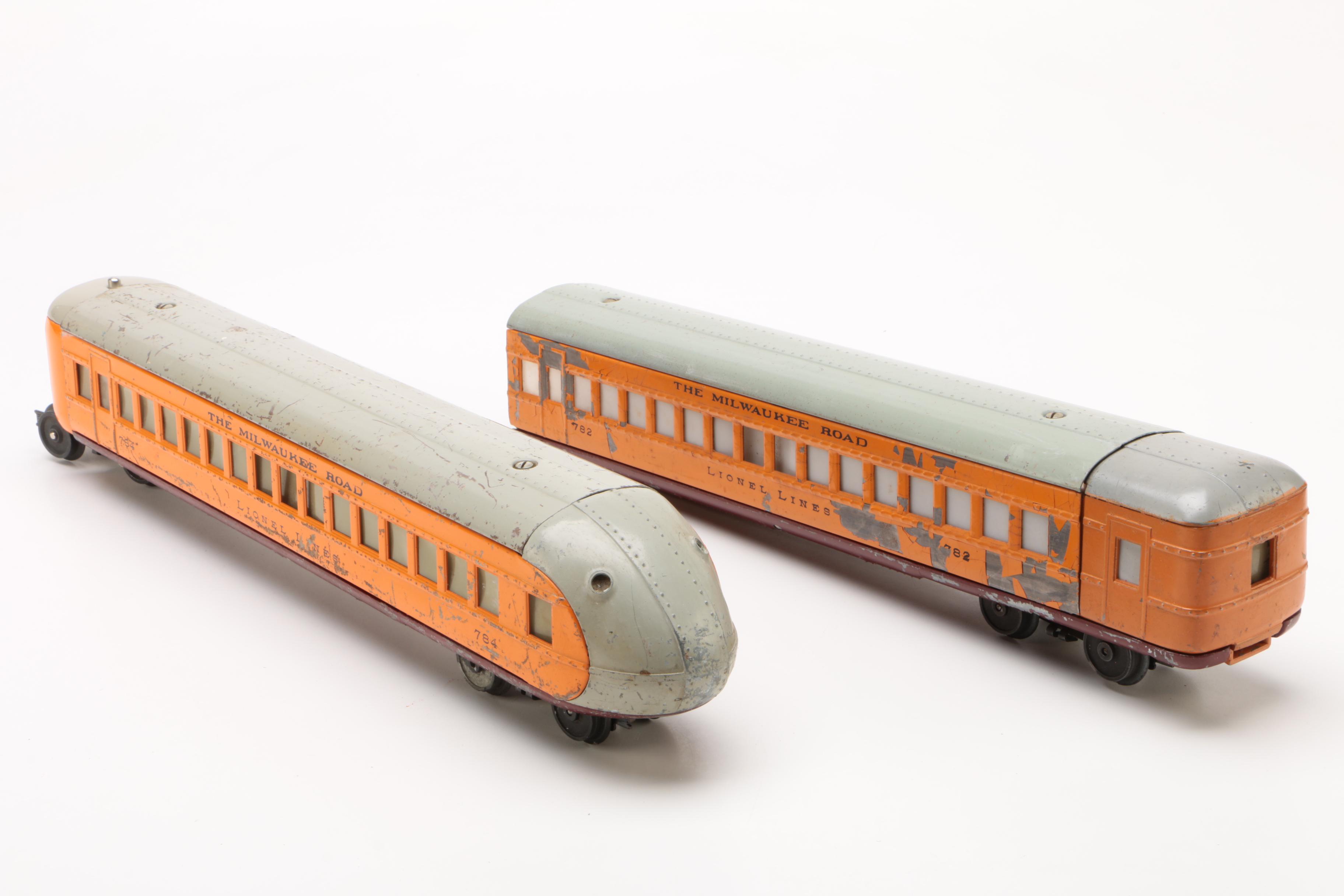 Lionel O Gauge Hiawatha Steam Locomotive, Tender, and Passenger Cars, 1930s