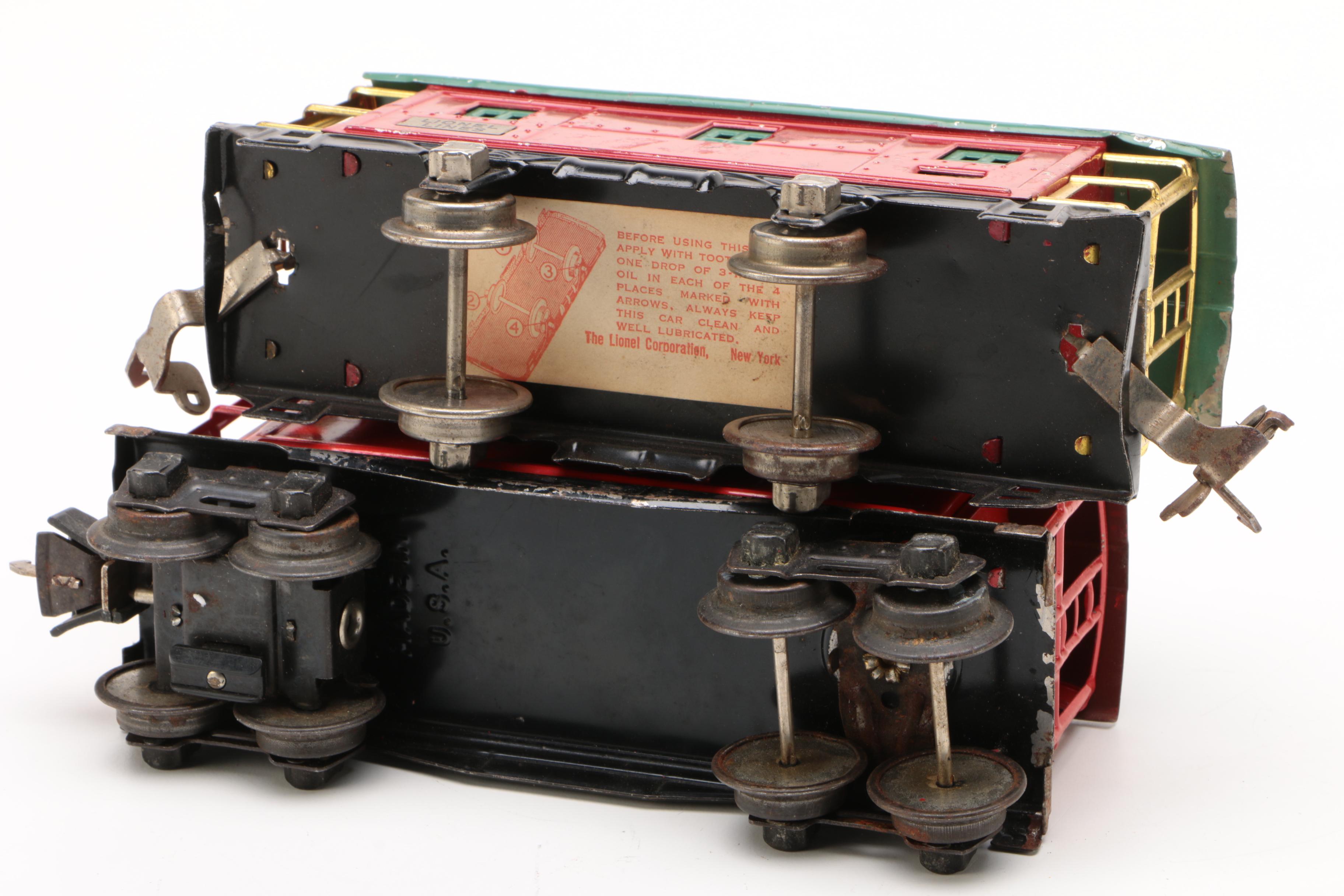 Lionel Pre-War O-27 Gauge Freight Cars, Circa 1935