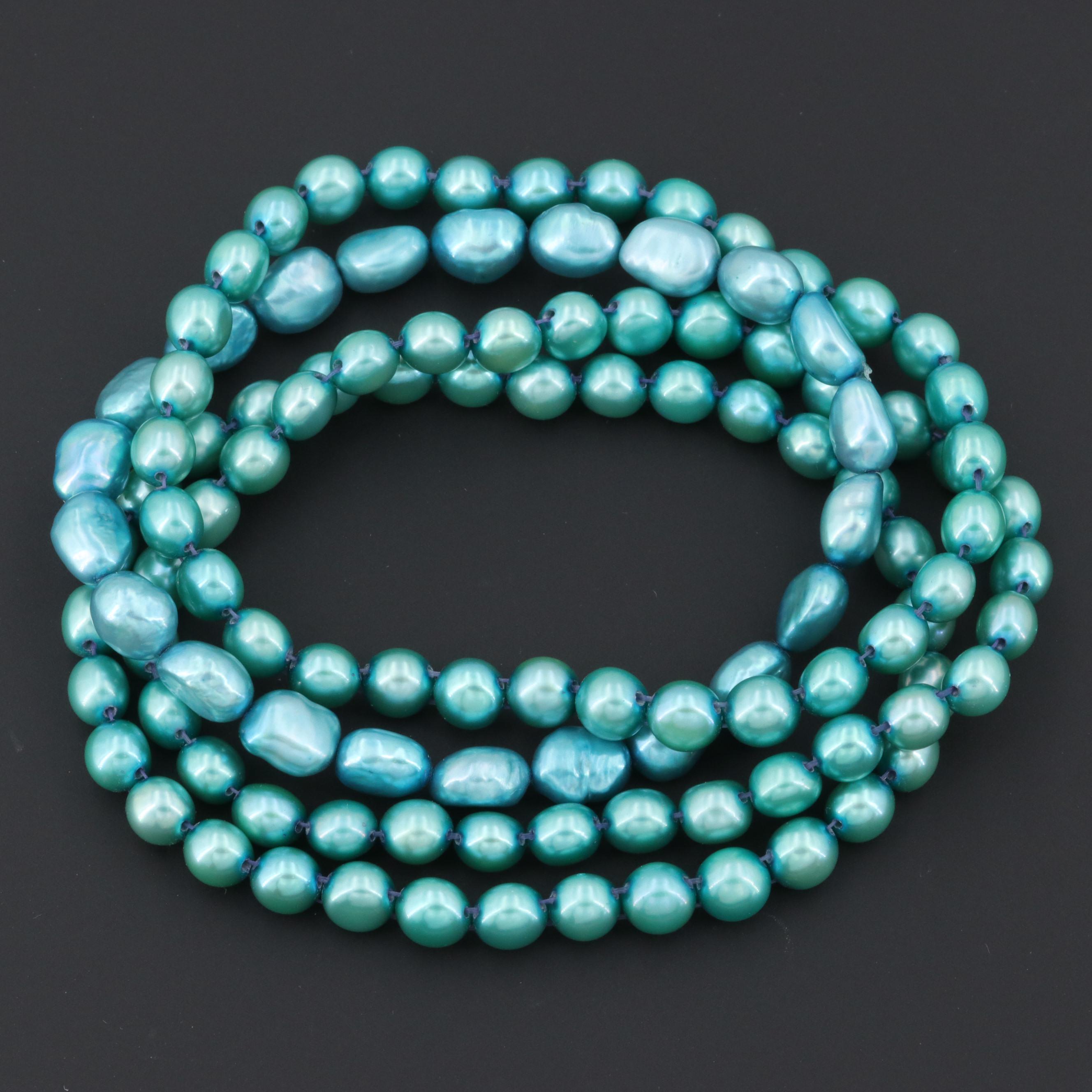 Expandable Cultured Pearl Bracelets