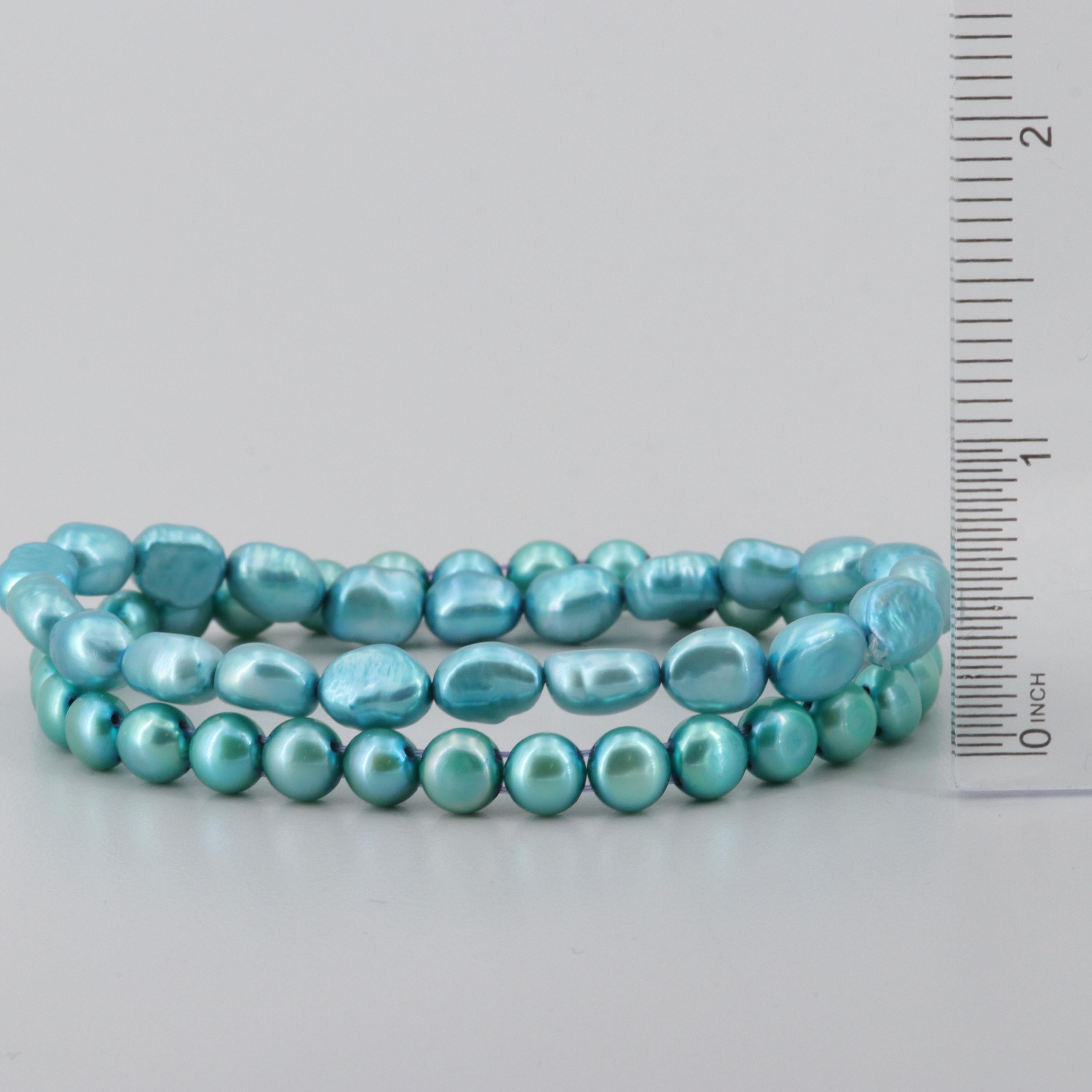 Expandable Cultured Pearl Bracelets