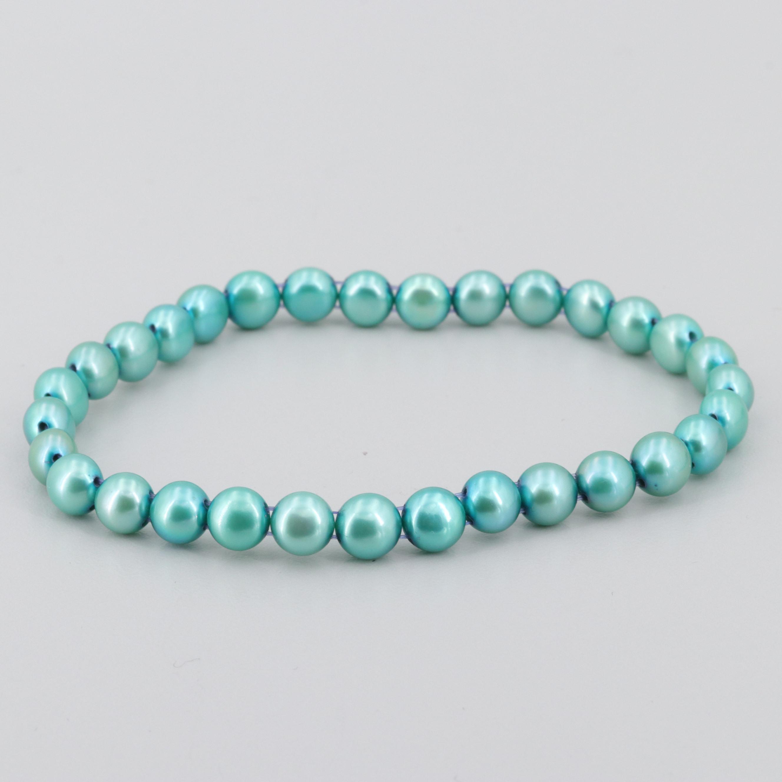 Expandable Cultured Pearl Bracelets