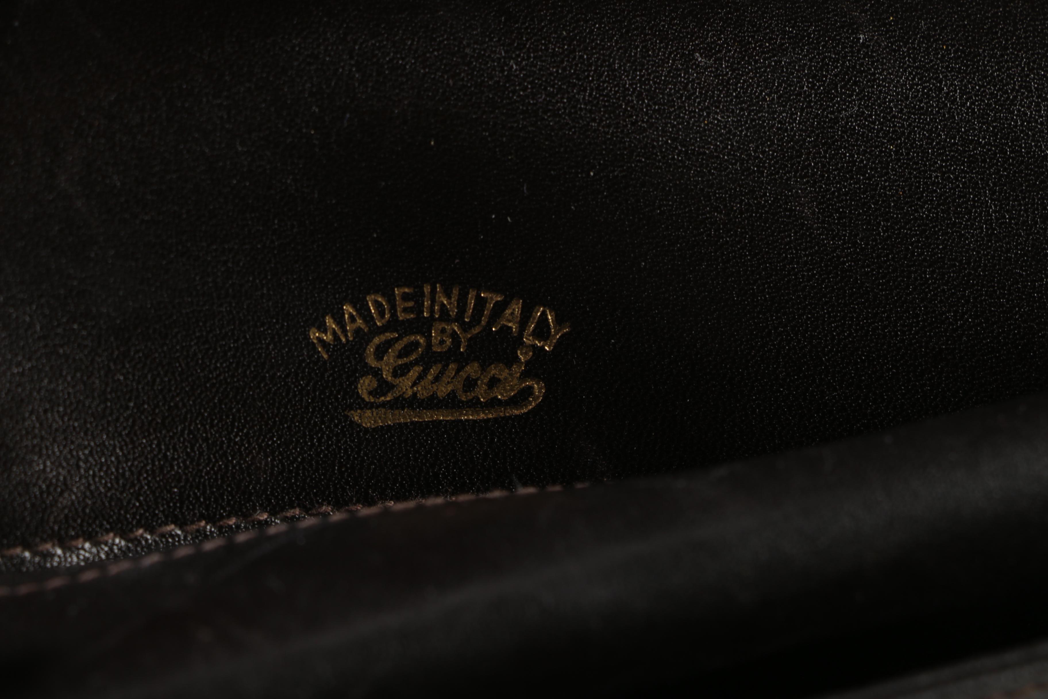 Gucci GG Brown Suede Shoulder Bag with Web Stripe Accent, Vintage