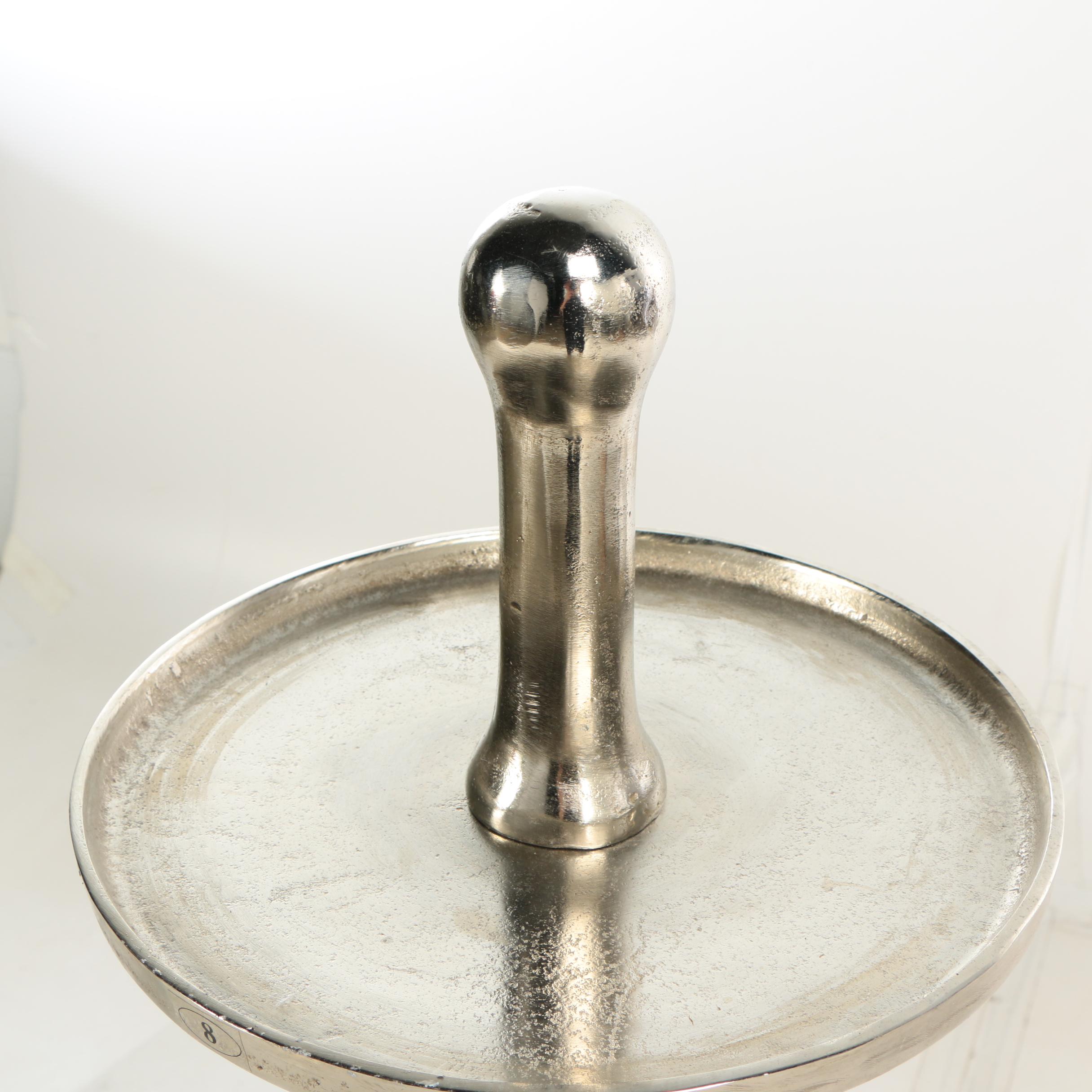 "Milan" Silver Metal Alloy Four-Tier Display Stand