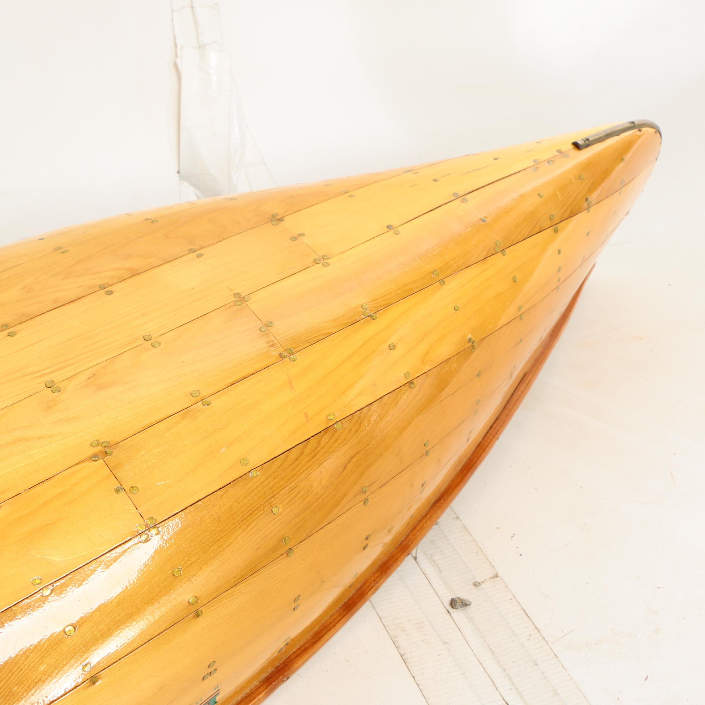 Mixed Wood Tabletop Canoe Retail Display for H. S. Trask & Co. Footwear