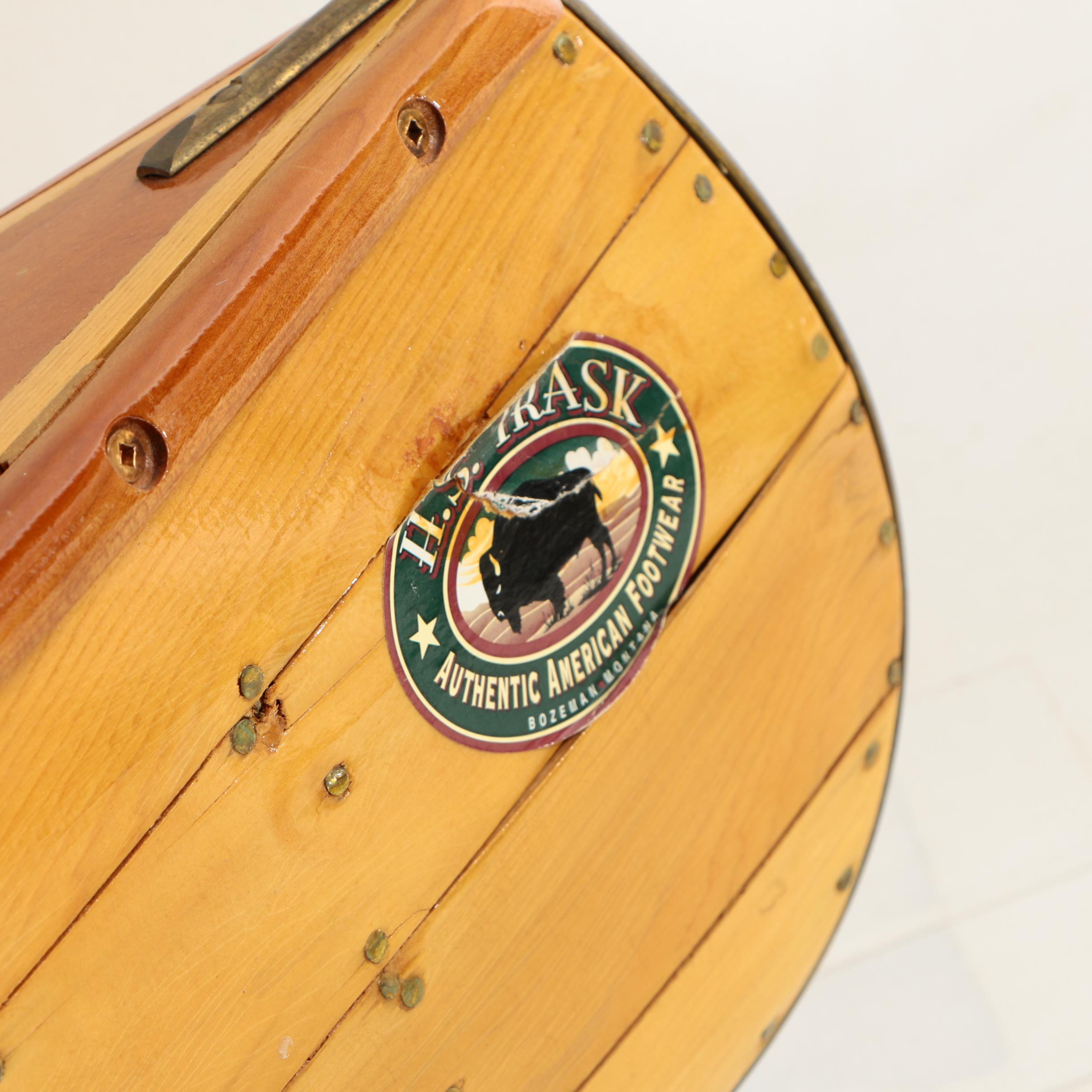 Mixed Wood Tabletop Canoe Retail Display for H. S. Trask & Co. Footwear