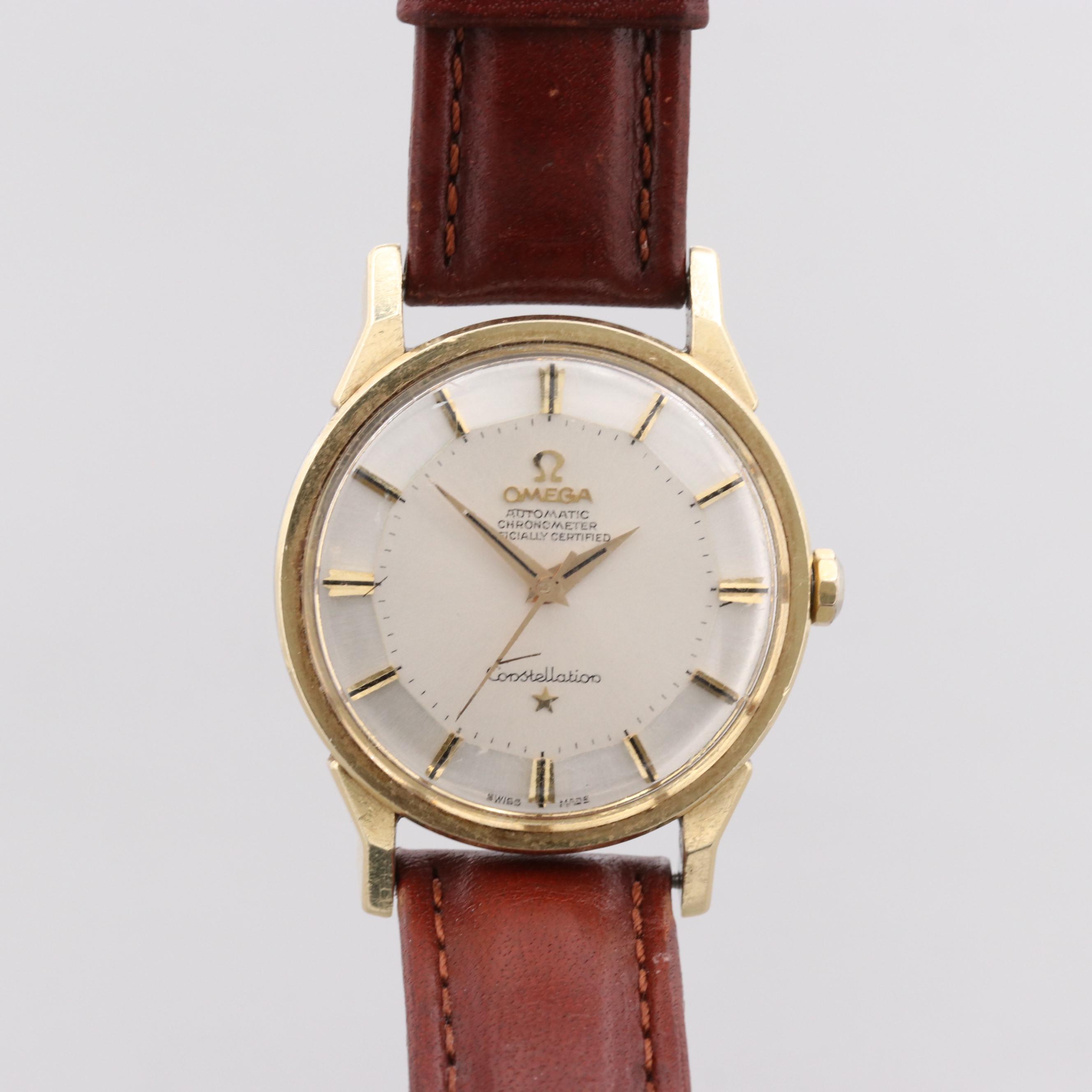 Omega Constellation Gold Capped Automatic Watch With Engraved Case Back