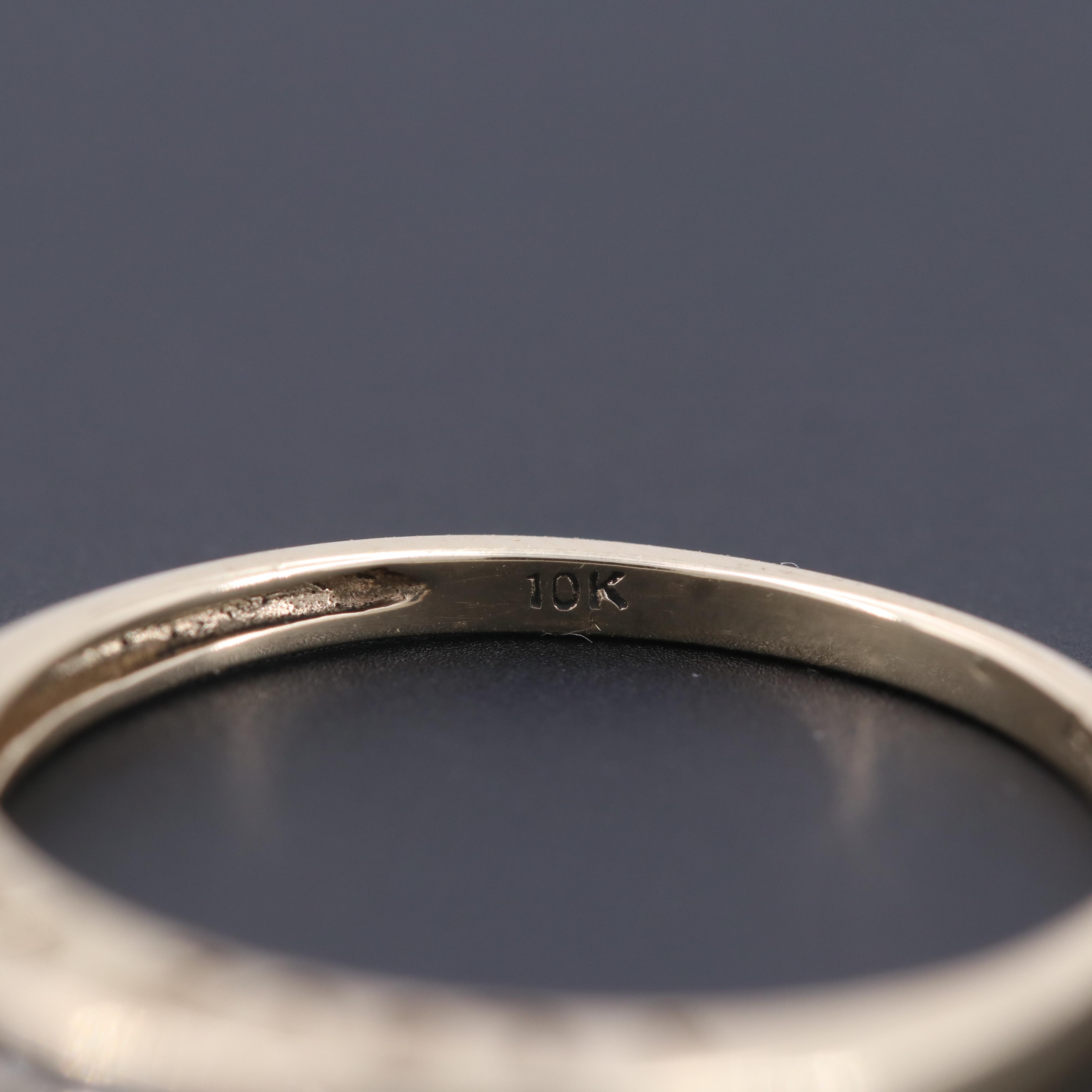 10K Yellow Gold Diamond "I Love You" Ring