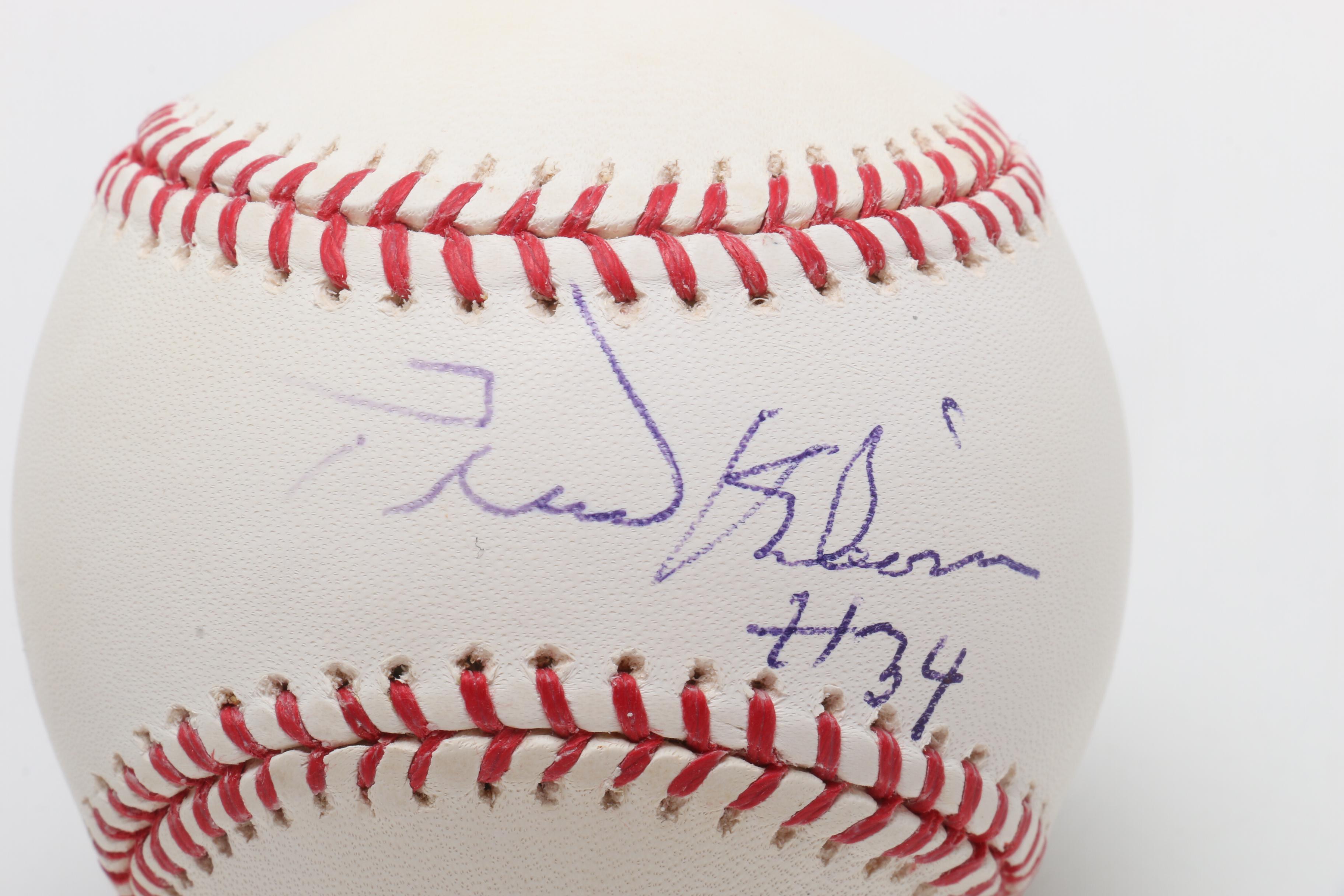 Big Red Machine Pitcher Pedro Borbon Signed Rawlings Major League Baseball