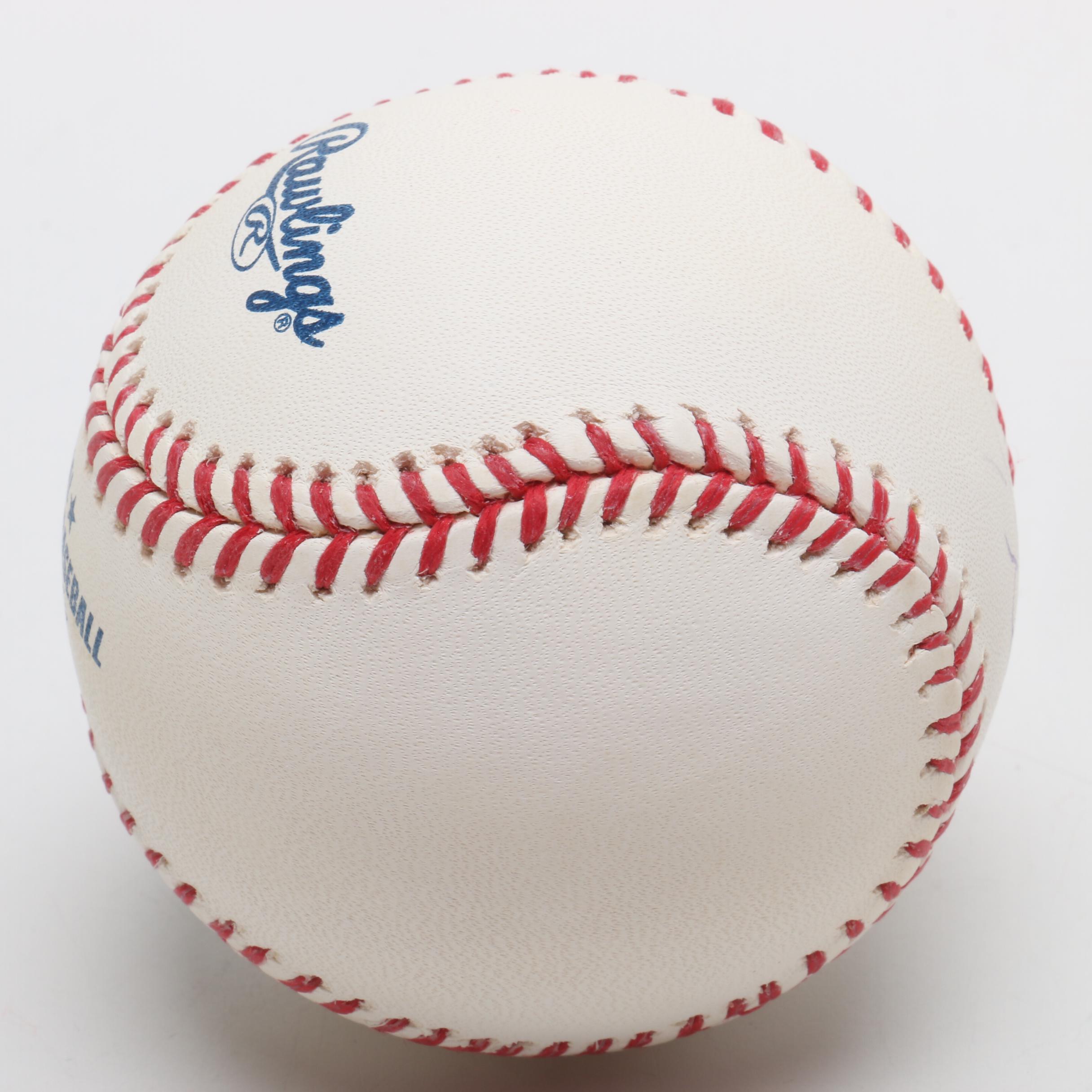 Big Red Machine Pitcher Pedro Borbon Signed Rawlings Major League Baseball