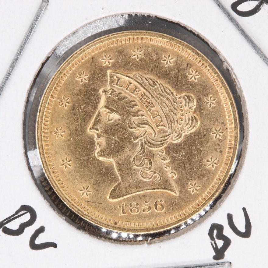 1856 Liberty Head $2 1/2 Gold Quarter Eagle