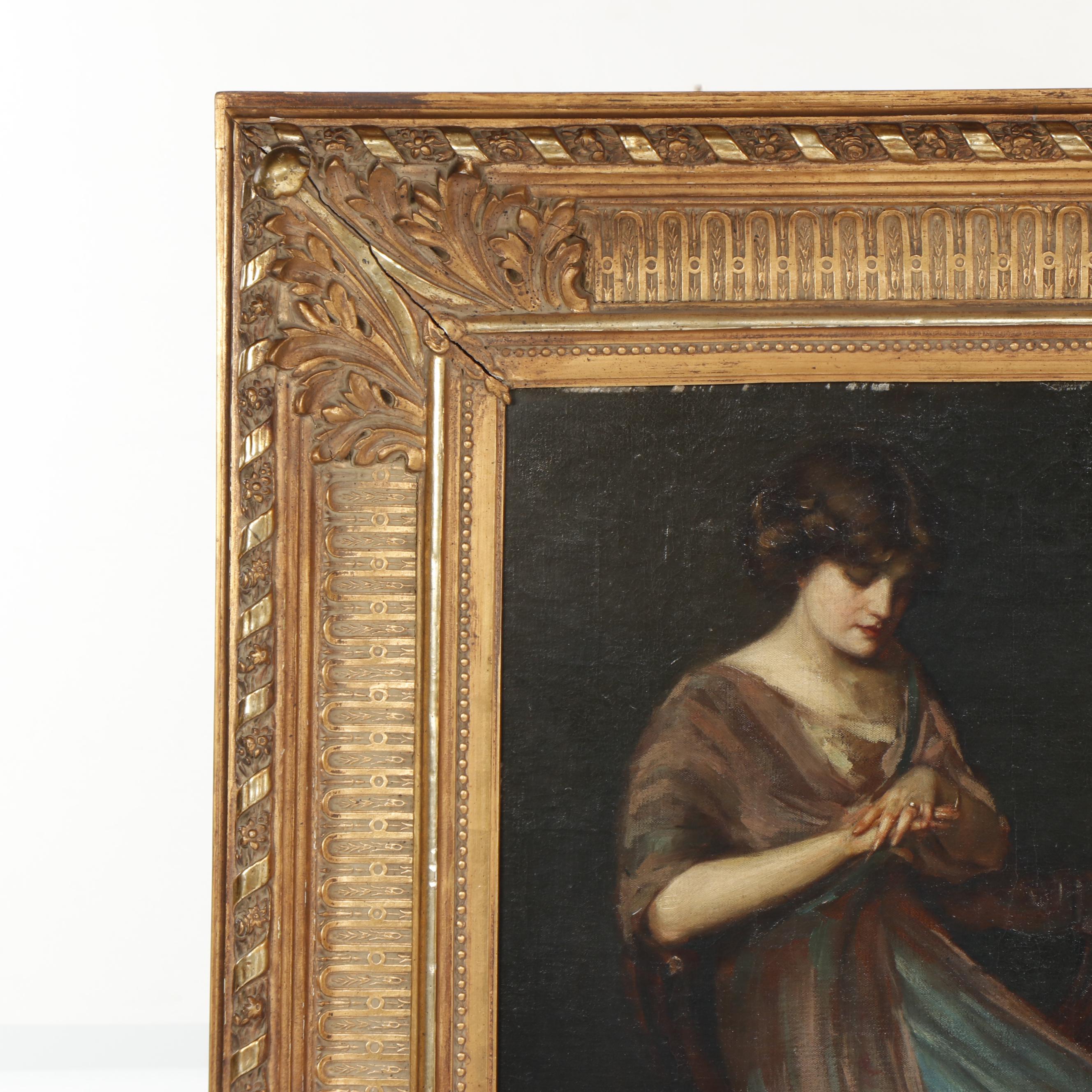 Z.P. Nikolaki Oil Painting of a Woman