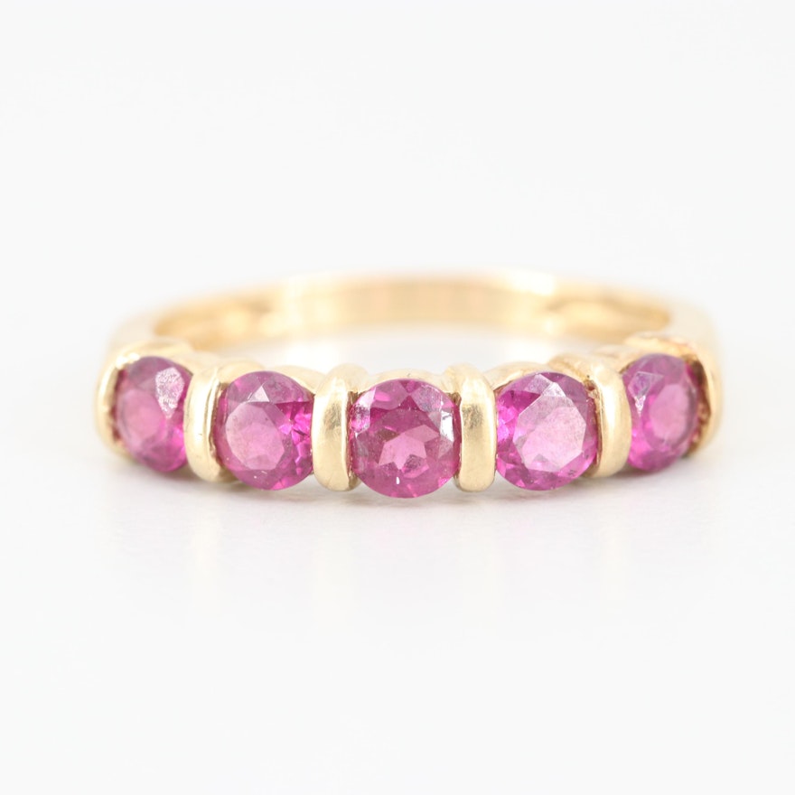 14K Yellow Gold Amethyst Ring