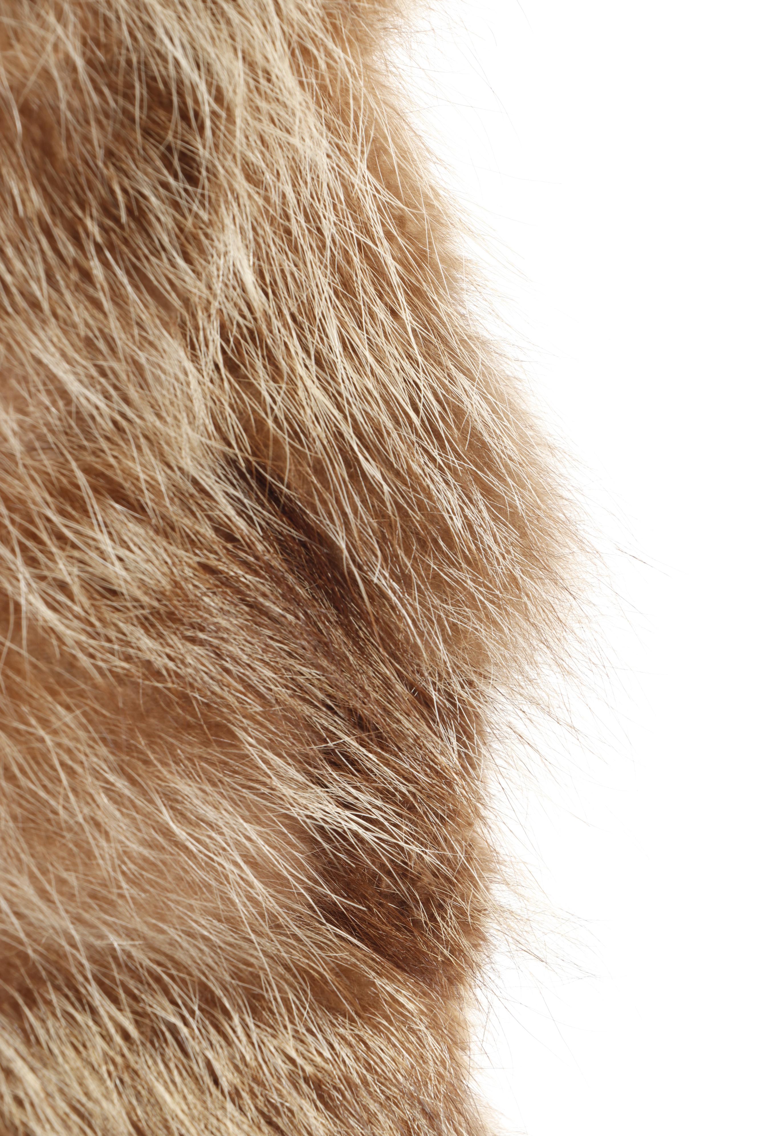 Women's Pd Furs Raccoon Fur Coat, Made in Greece, Vintage