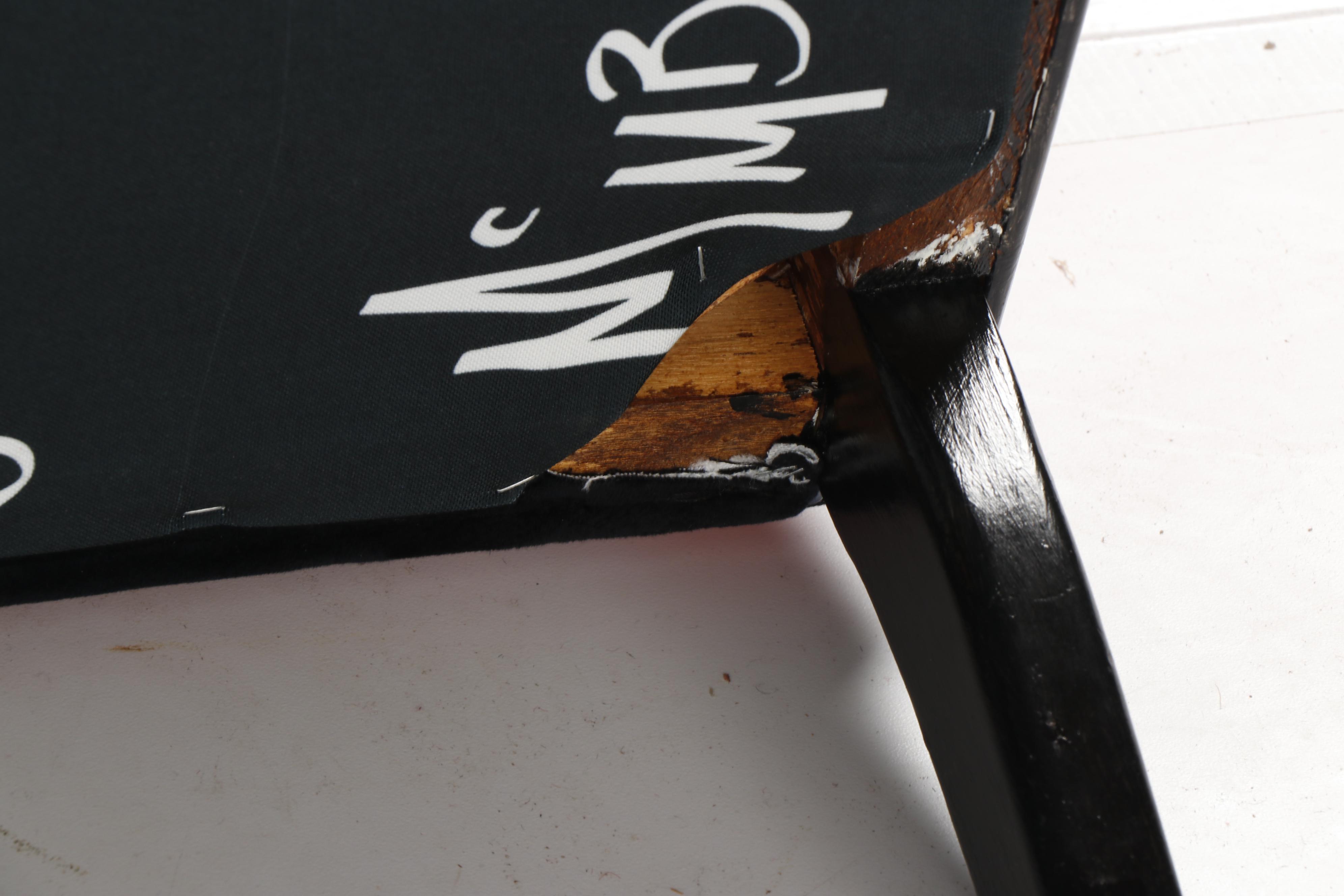 Checkerboard and Bold Print Custom Upholstered Settee