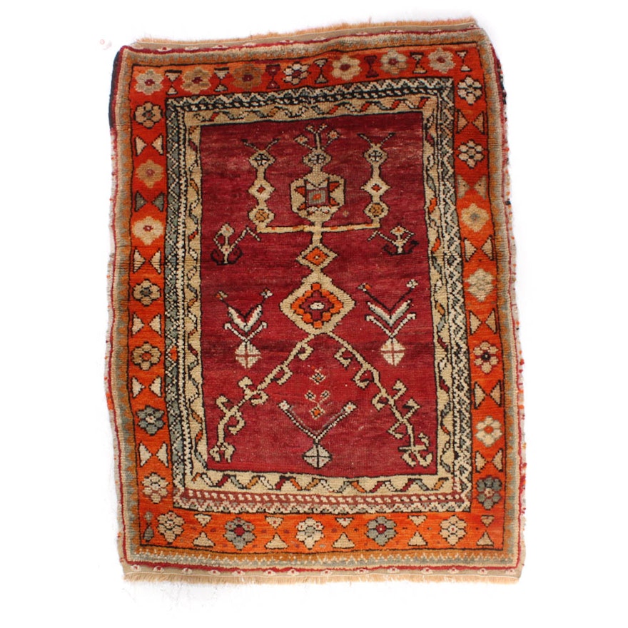 Hand-Knotted Turkish Oushak Rug