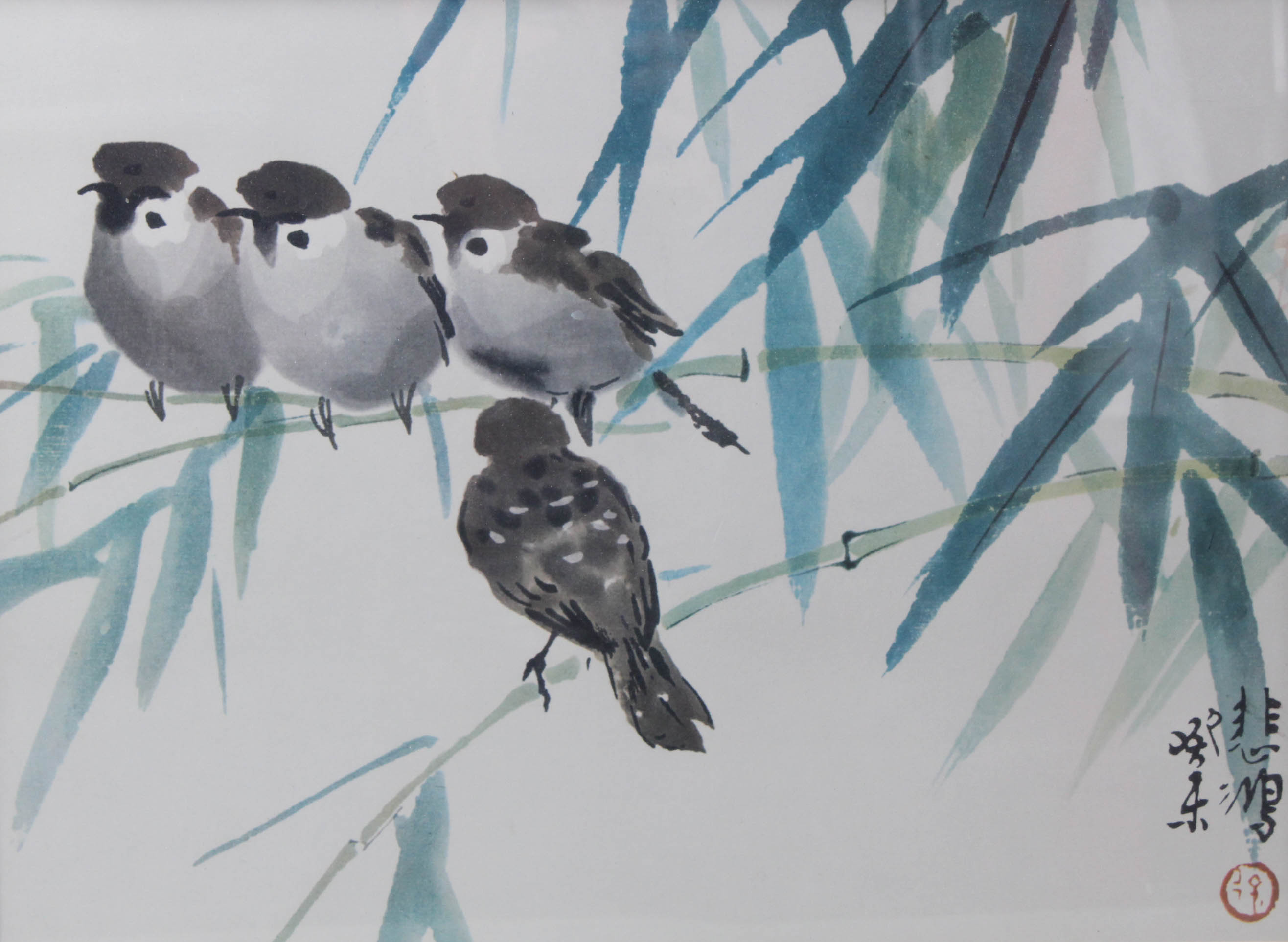 Chinese Avian Prints Including Frank T. Gee "Three Swallows"