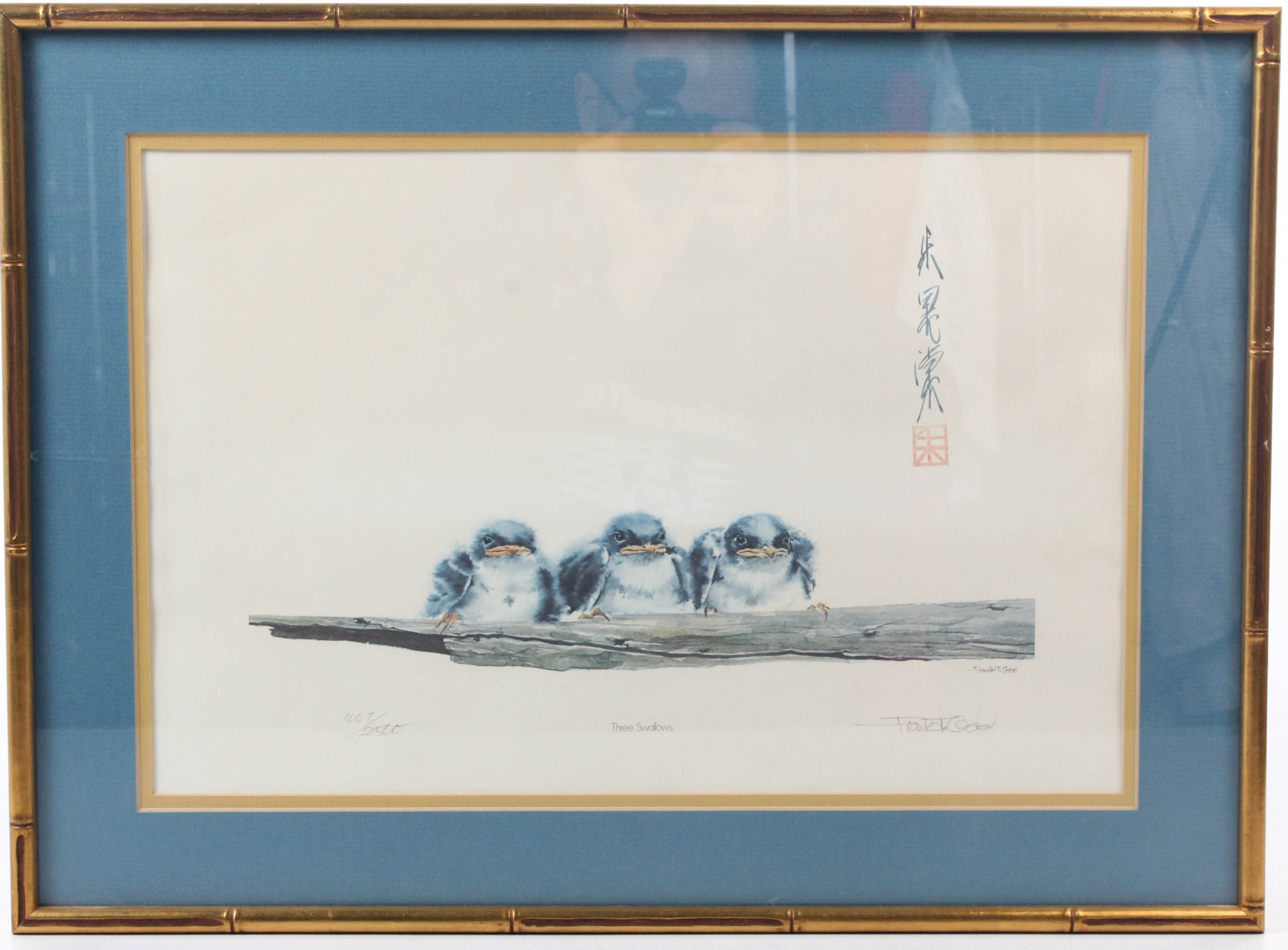 Chinese Avian Prints Including Frank T. Gee "Three Swallows"