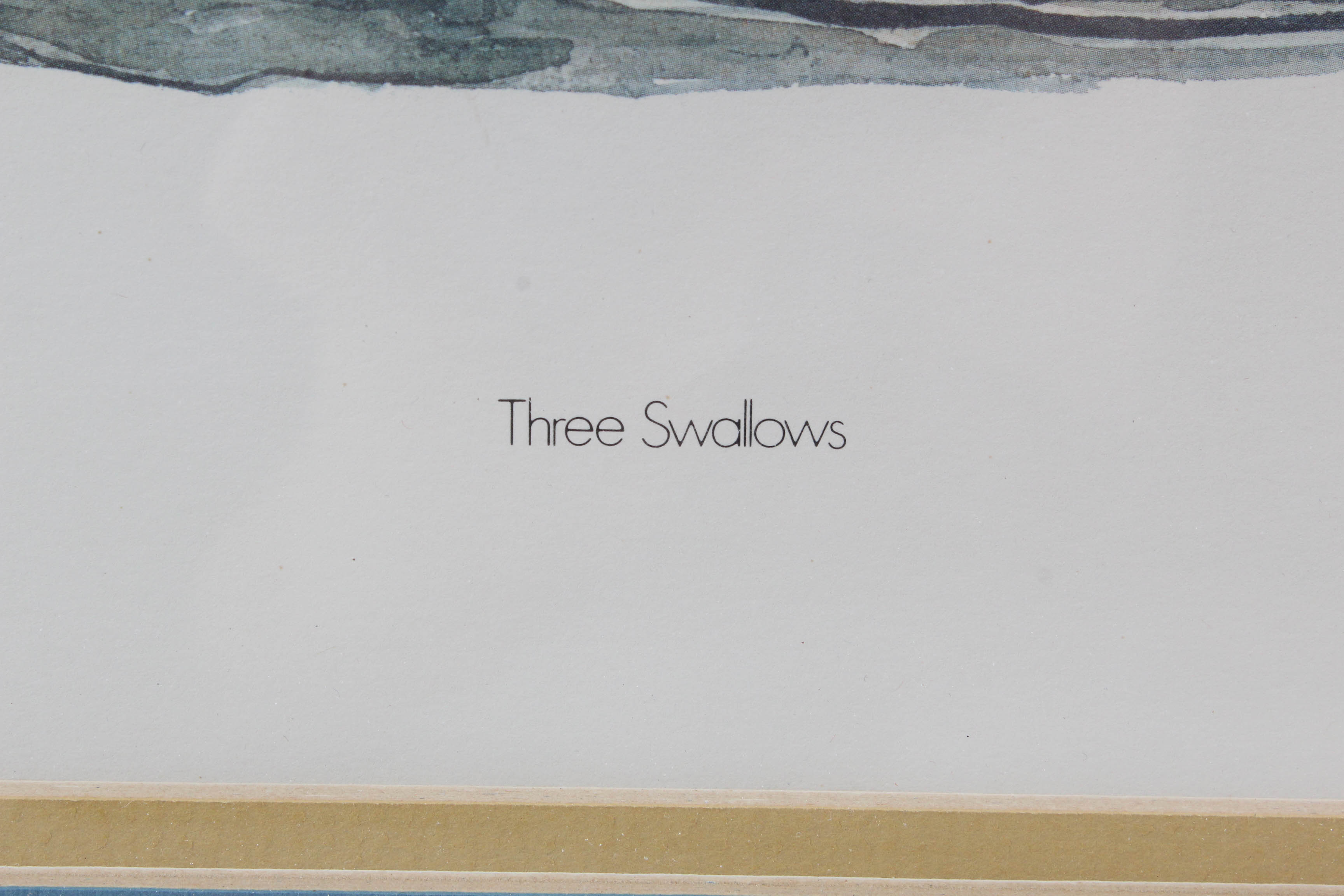 Chinese Avian Prints Including Frank T. Gee "Three Swallows"