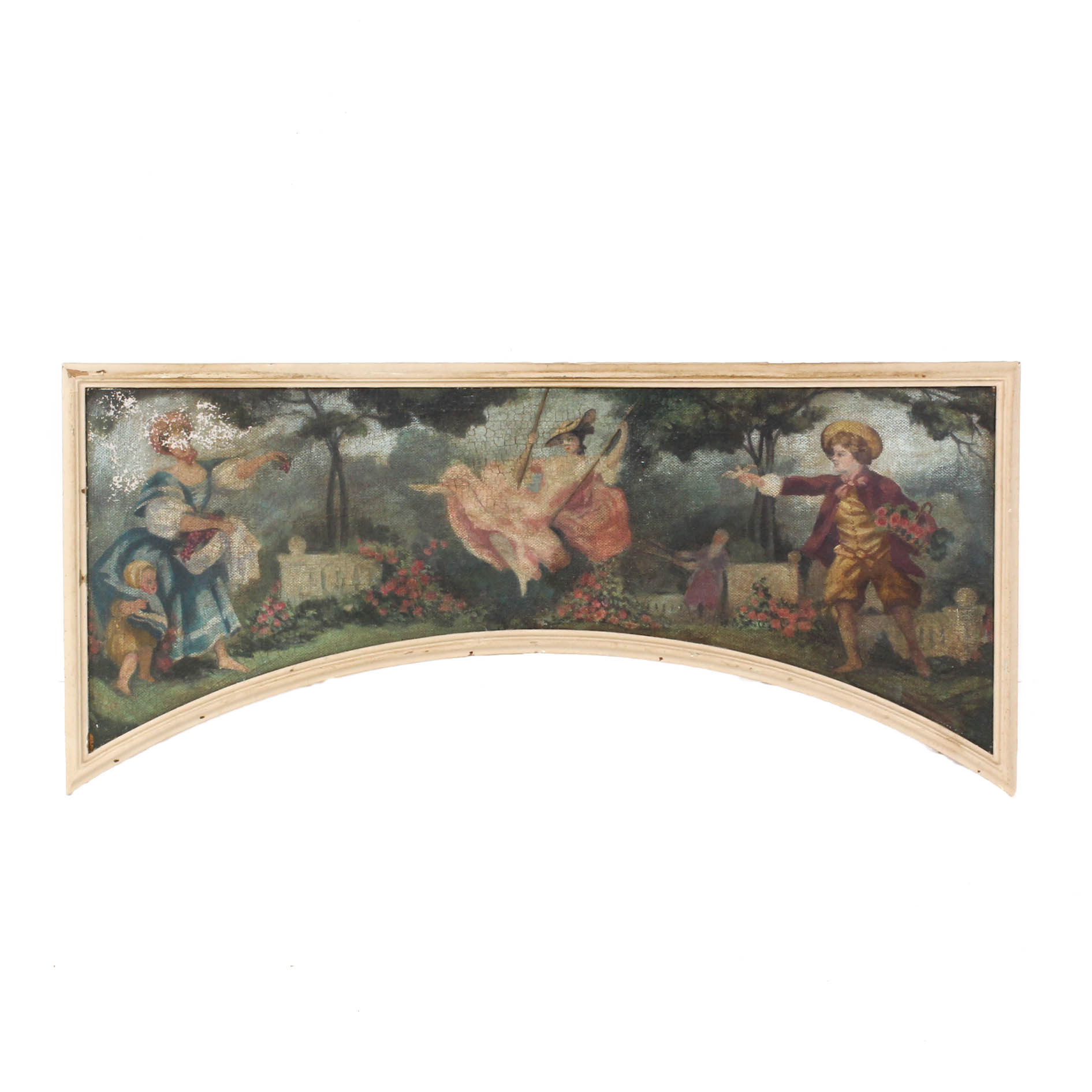 Antique Baroque-Style Oil Painting on Board