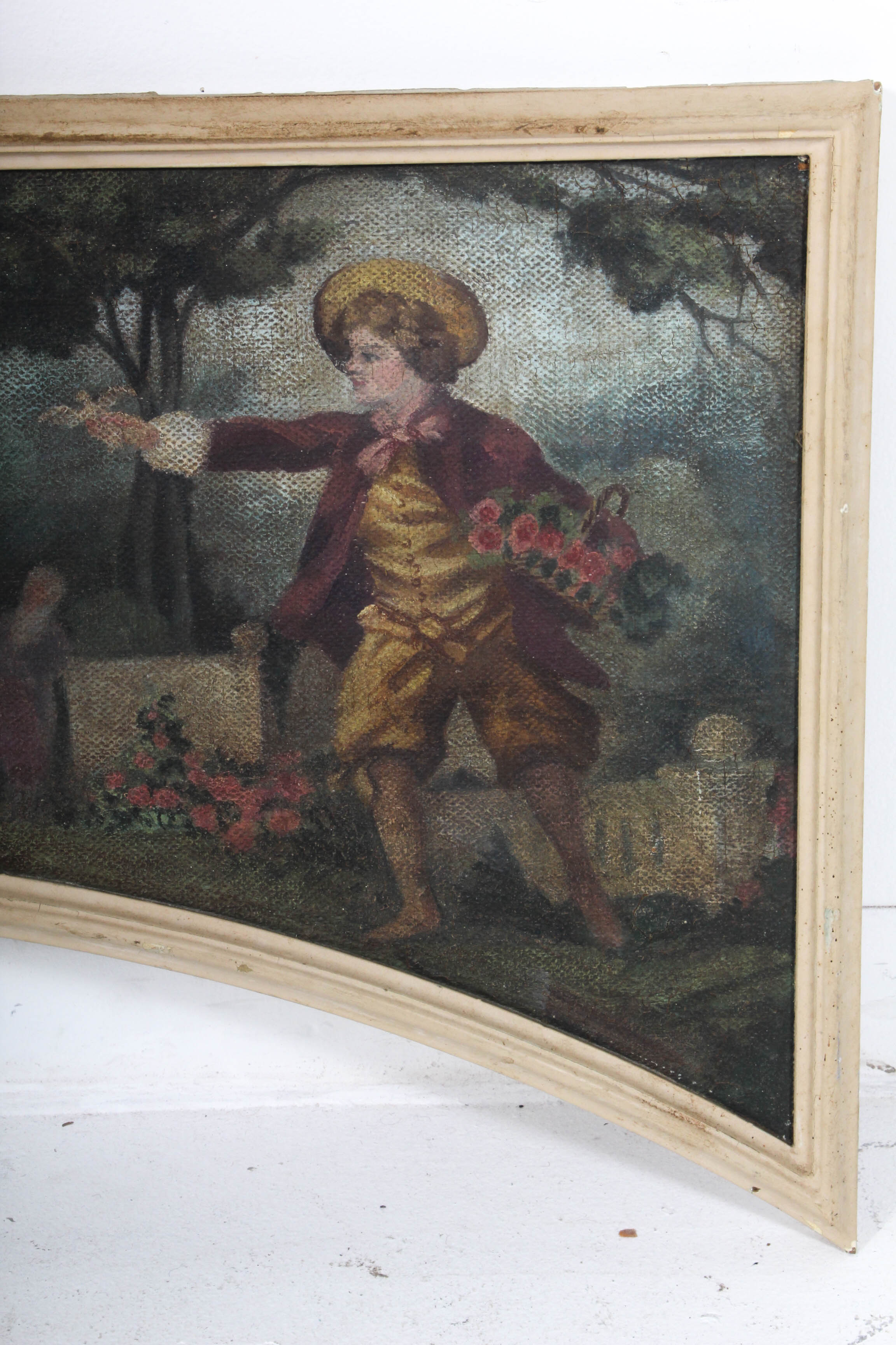 Antique Baroque-Style Oil Painting on Board