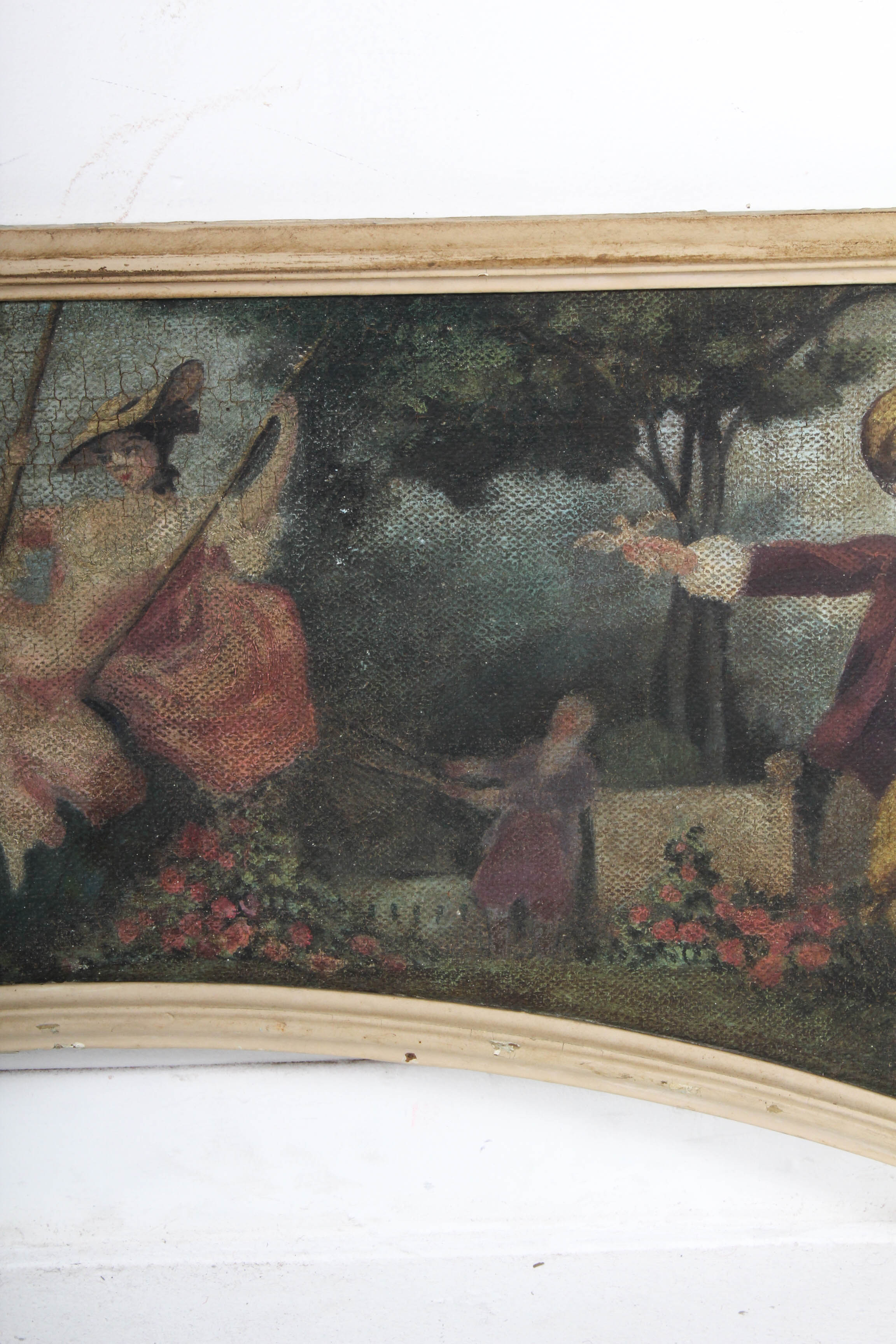 Antique Baroque-Style Oil Painting on Board