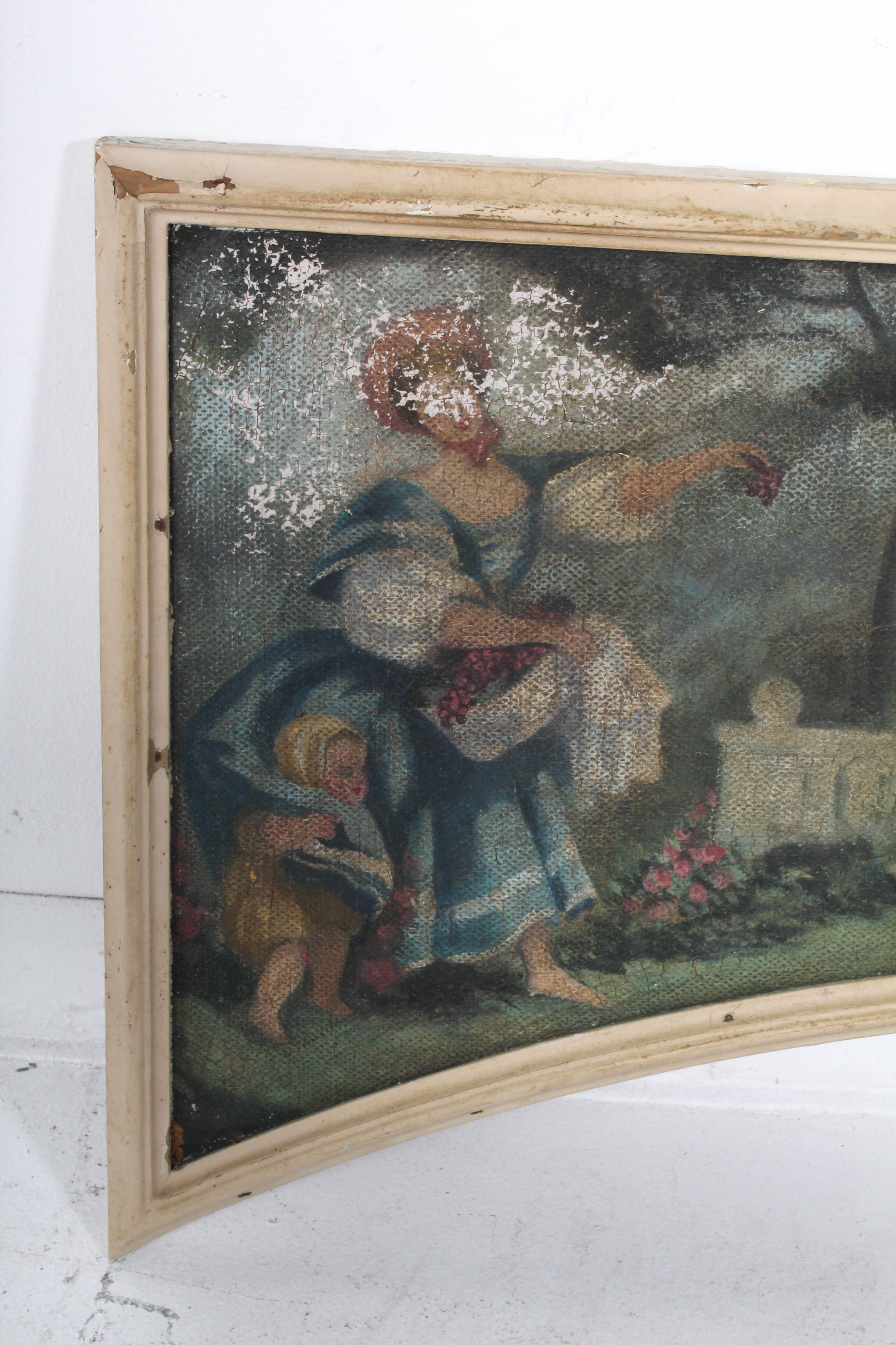 Antique Baroque-Style Oil Painting on Board