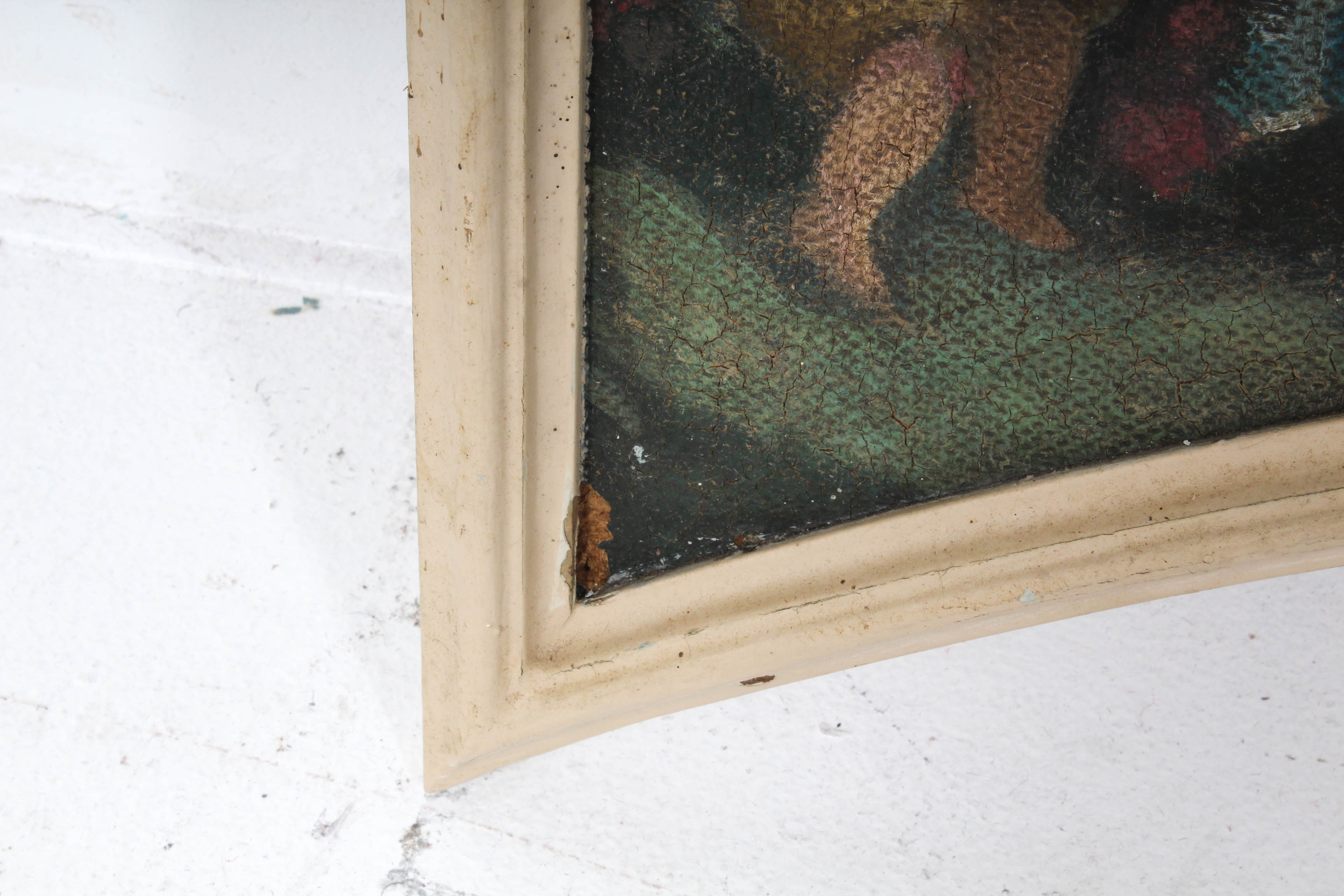 Antique Baroque-Style Oil Painting on Board