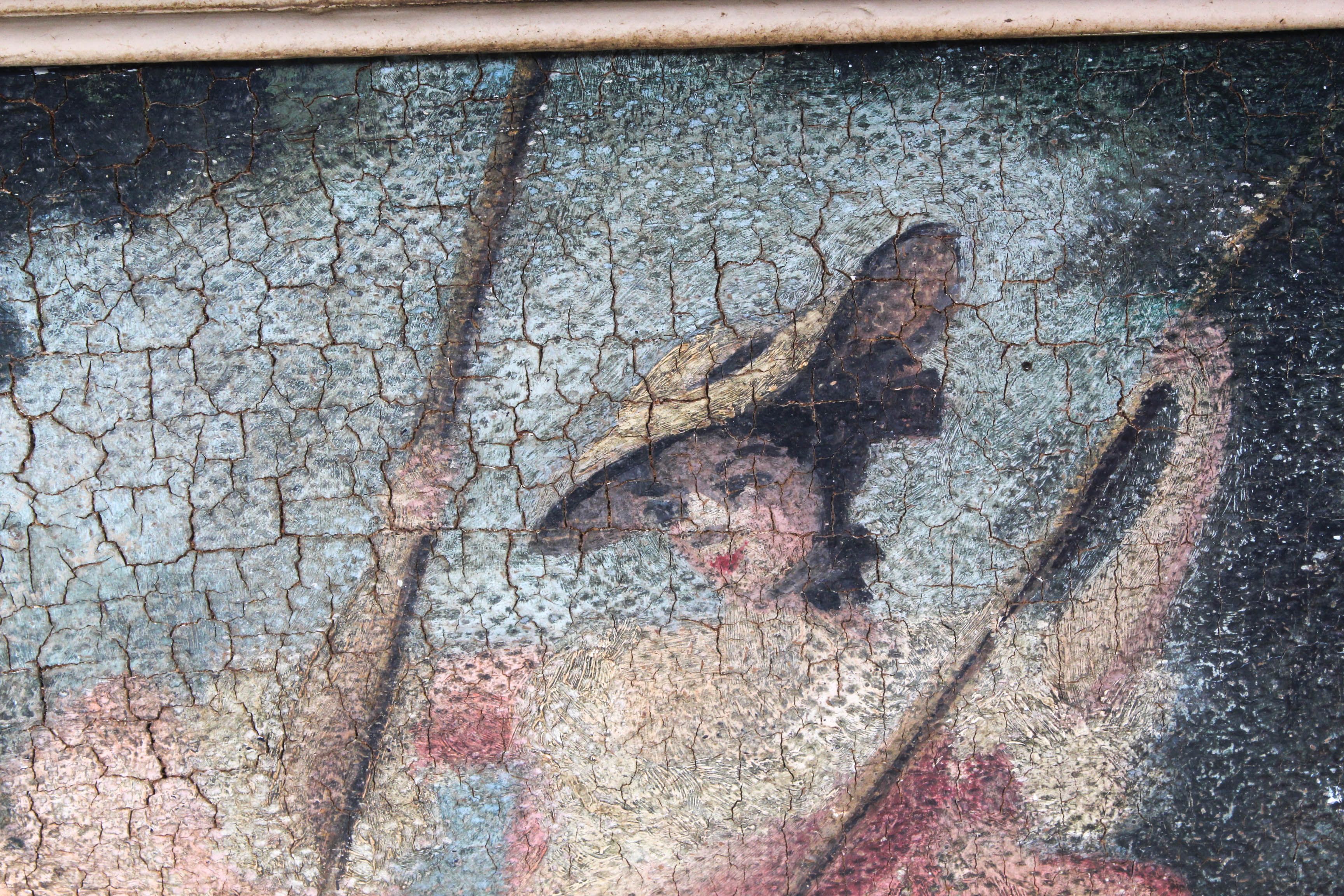 Antique Baroque-Style Oil Painting on Board